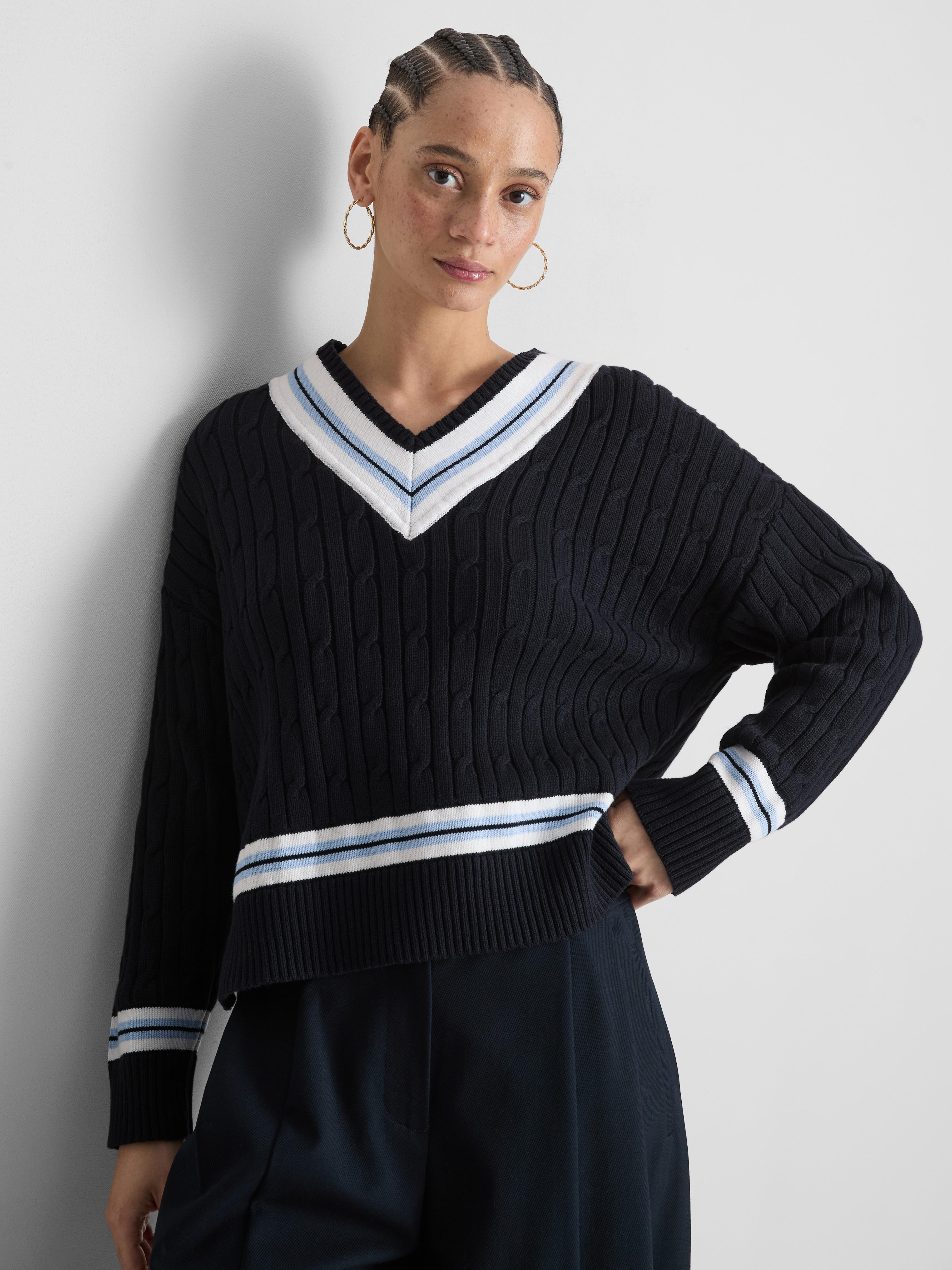 Cotton V-Neck Sweater