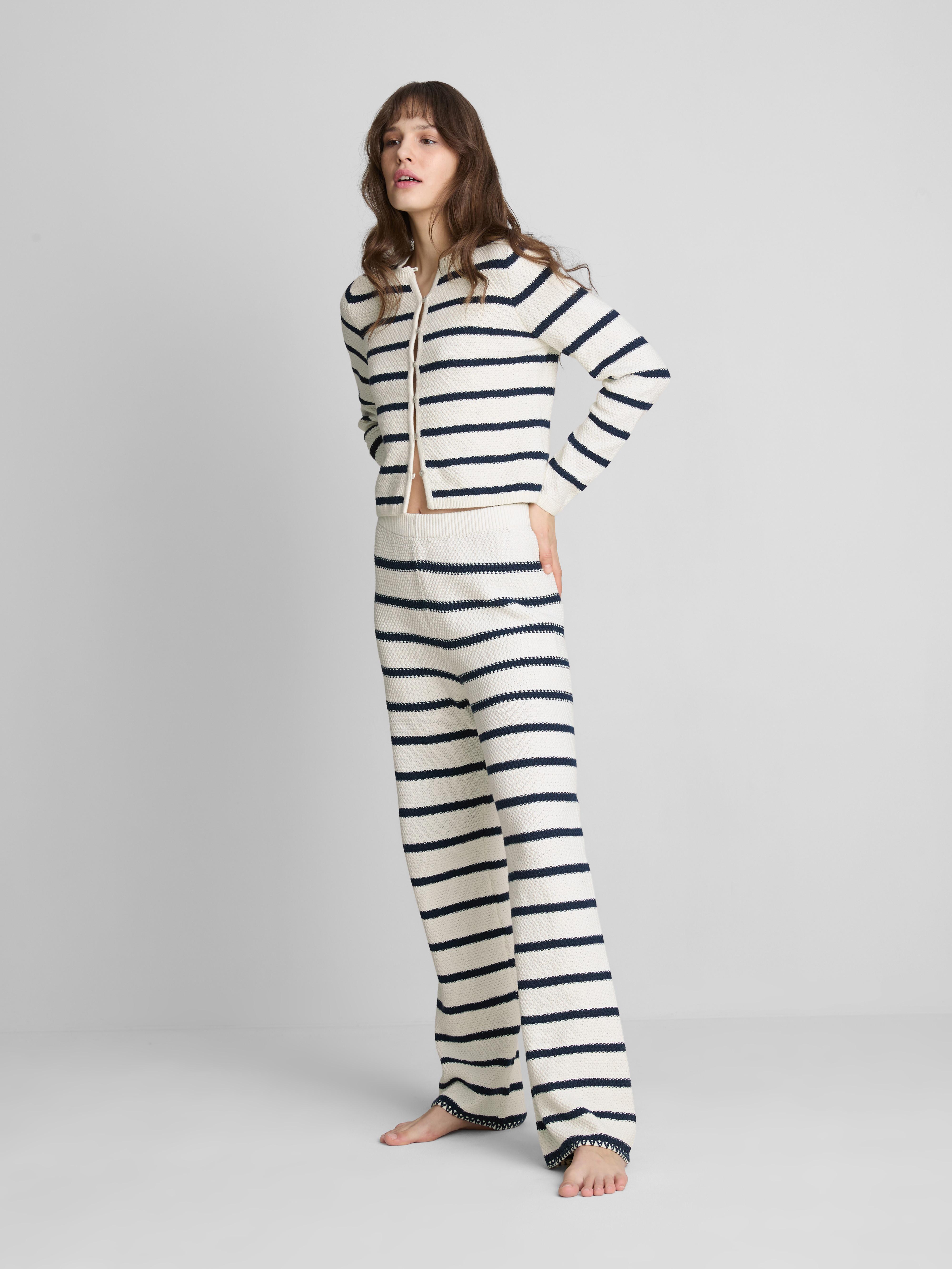 Cotton Stripe Cardigan