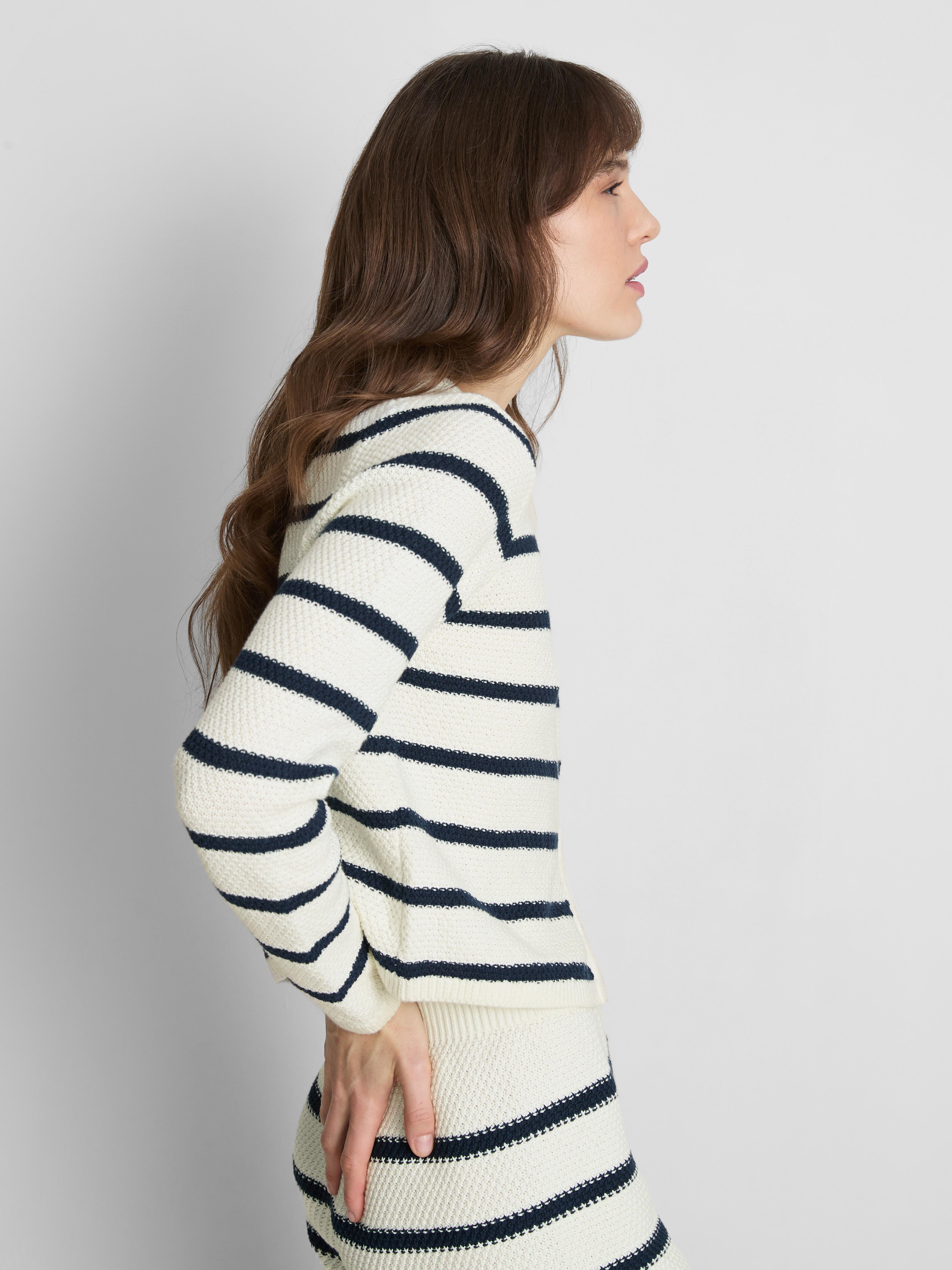 Cotton Stripe Cardigan