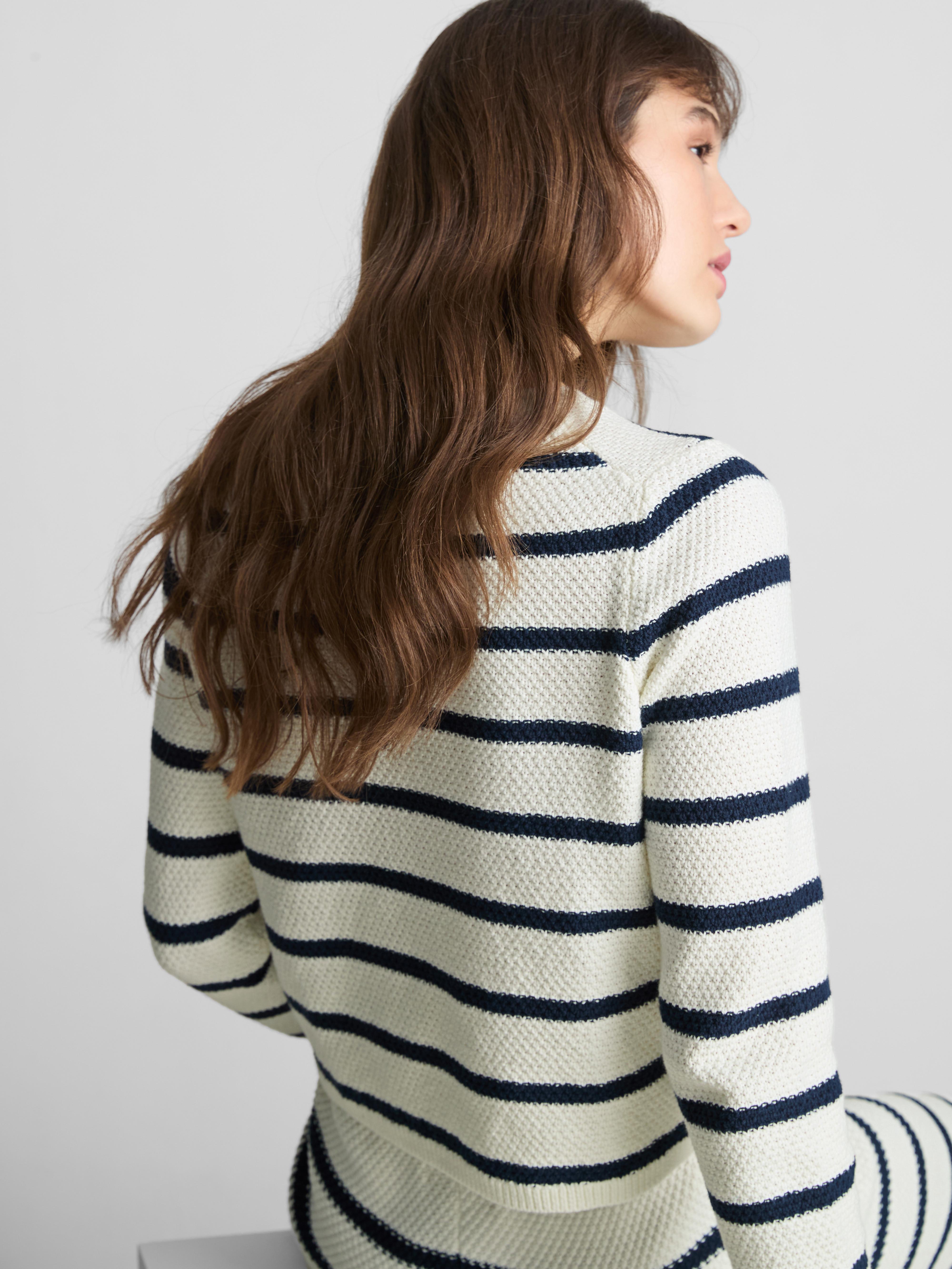 Cotton Stripe Cardigan