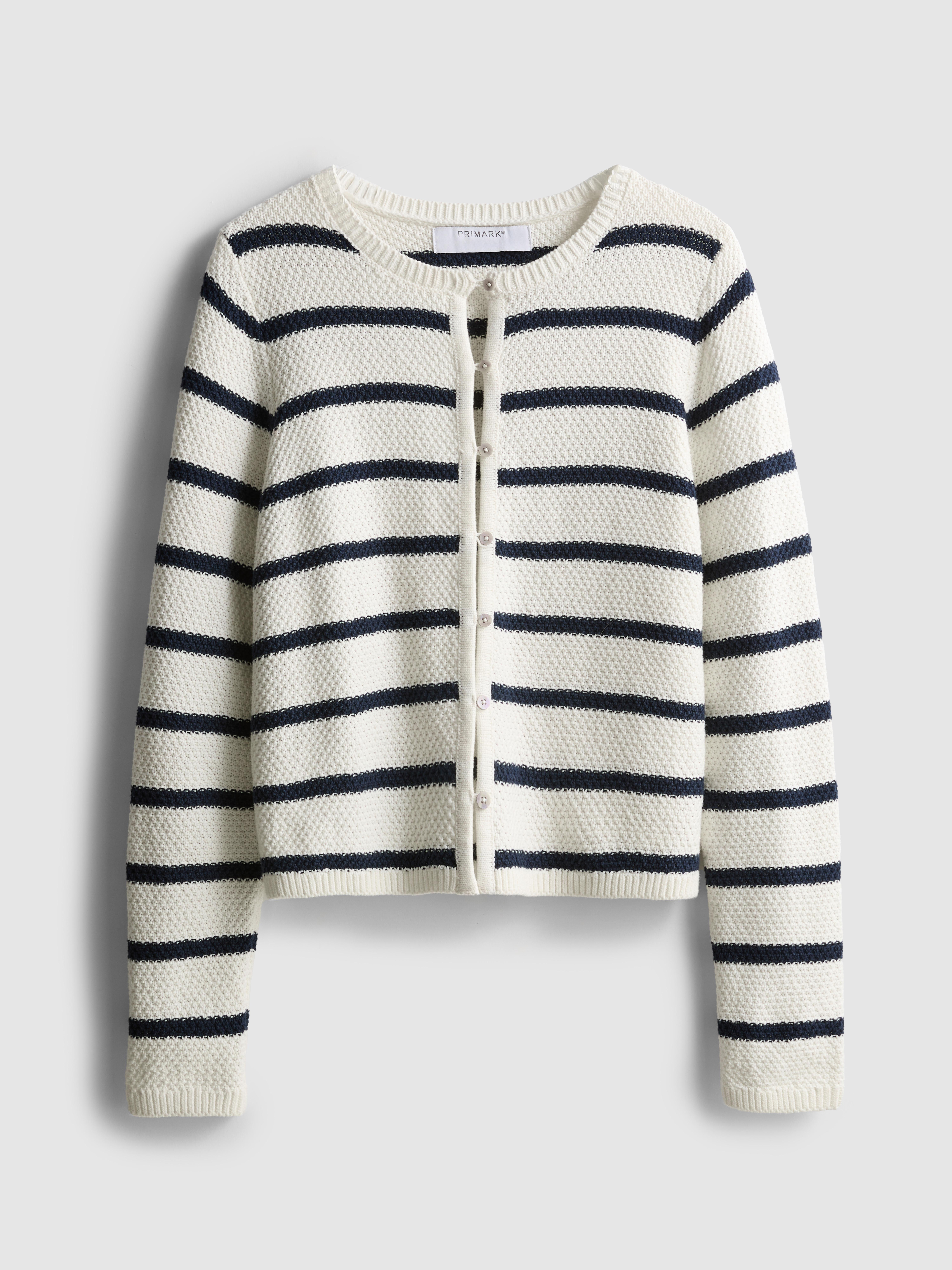 Cotton Stripe Cardigan