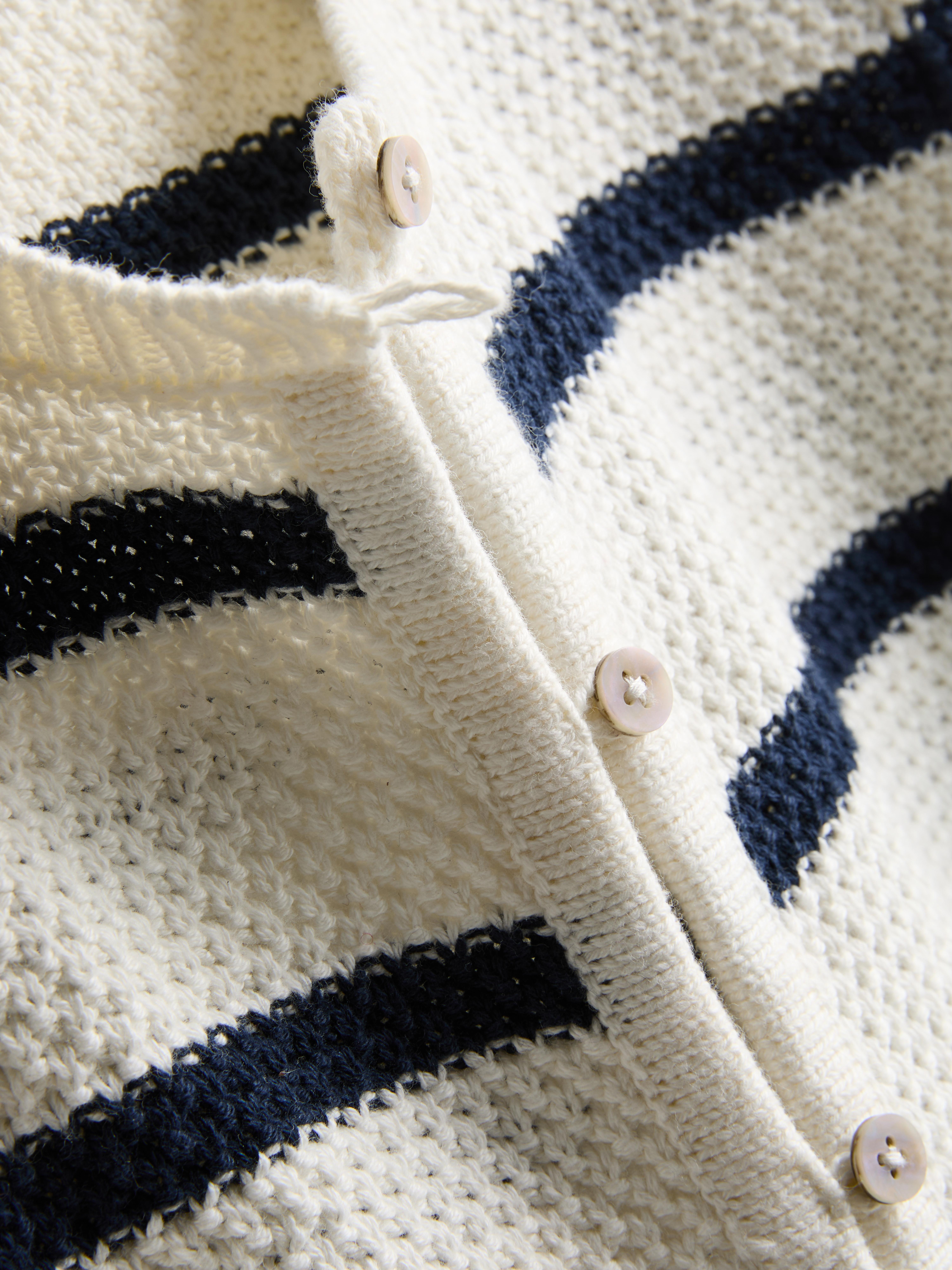 Cotton Stripe Cardigan