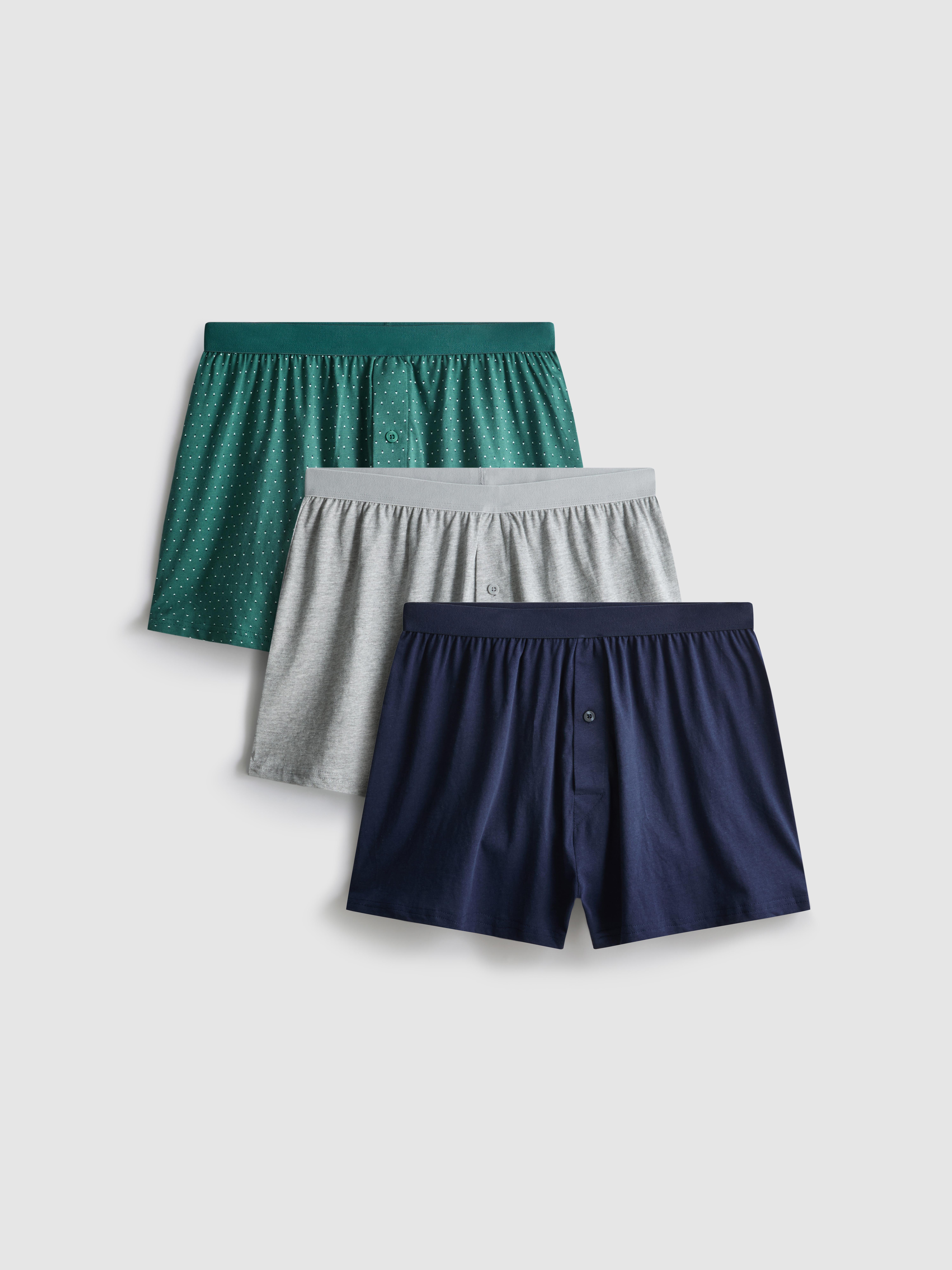 Men's Teal 3pk Loose-Fit Boxer Shorts | Primark