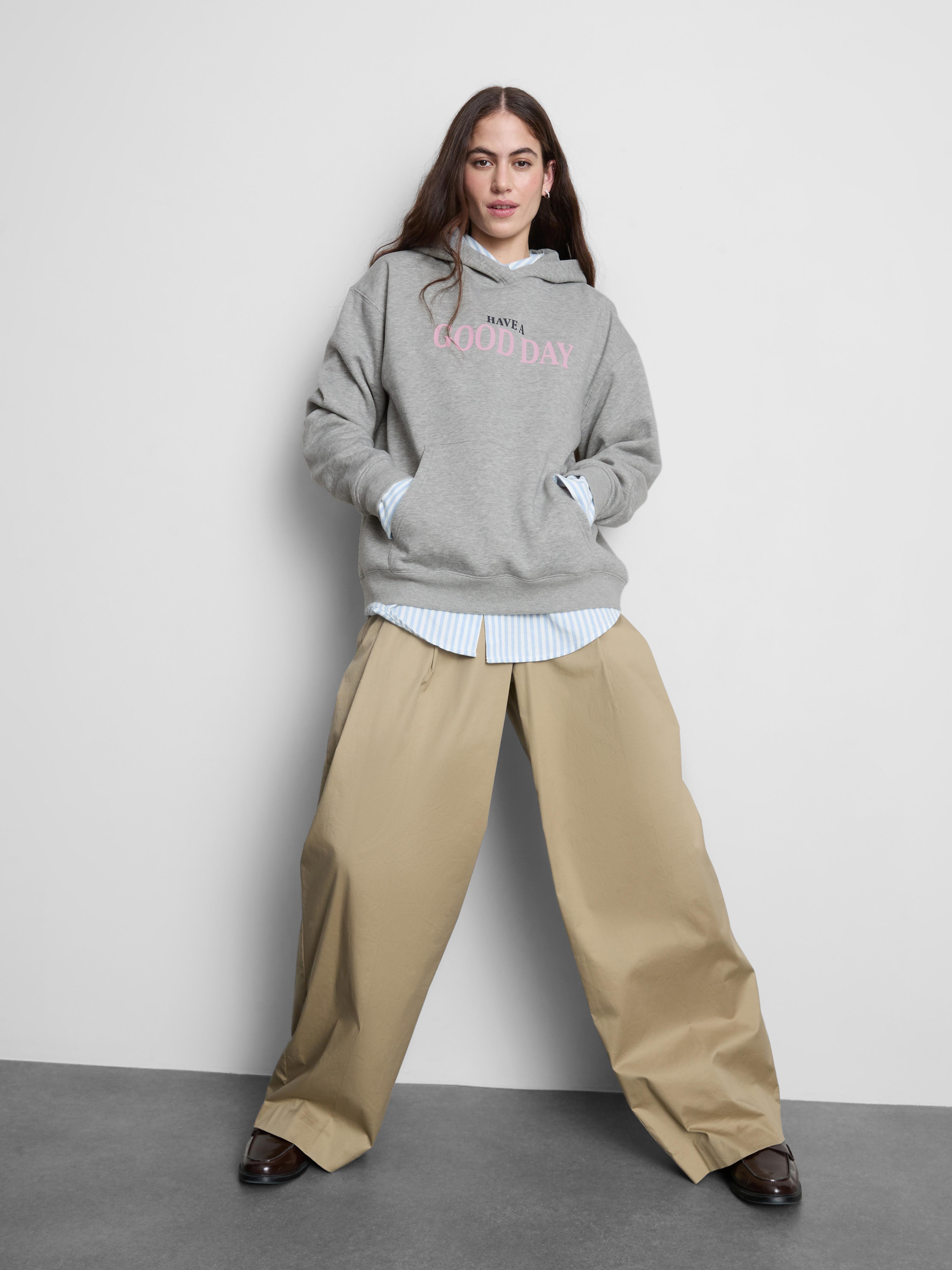 Grafik-Hoodie aus Baumwollmischung