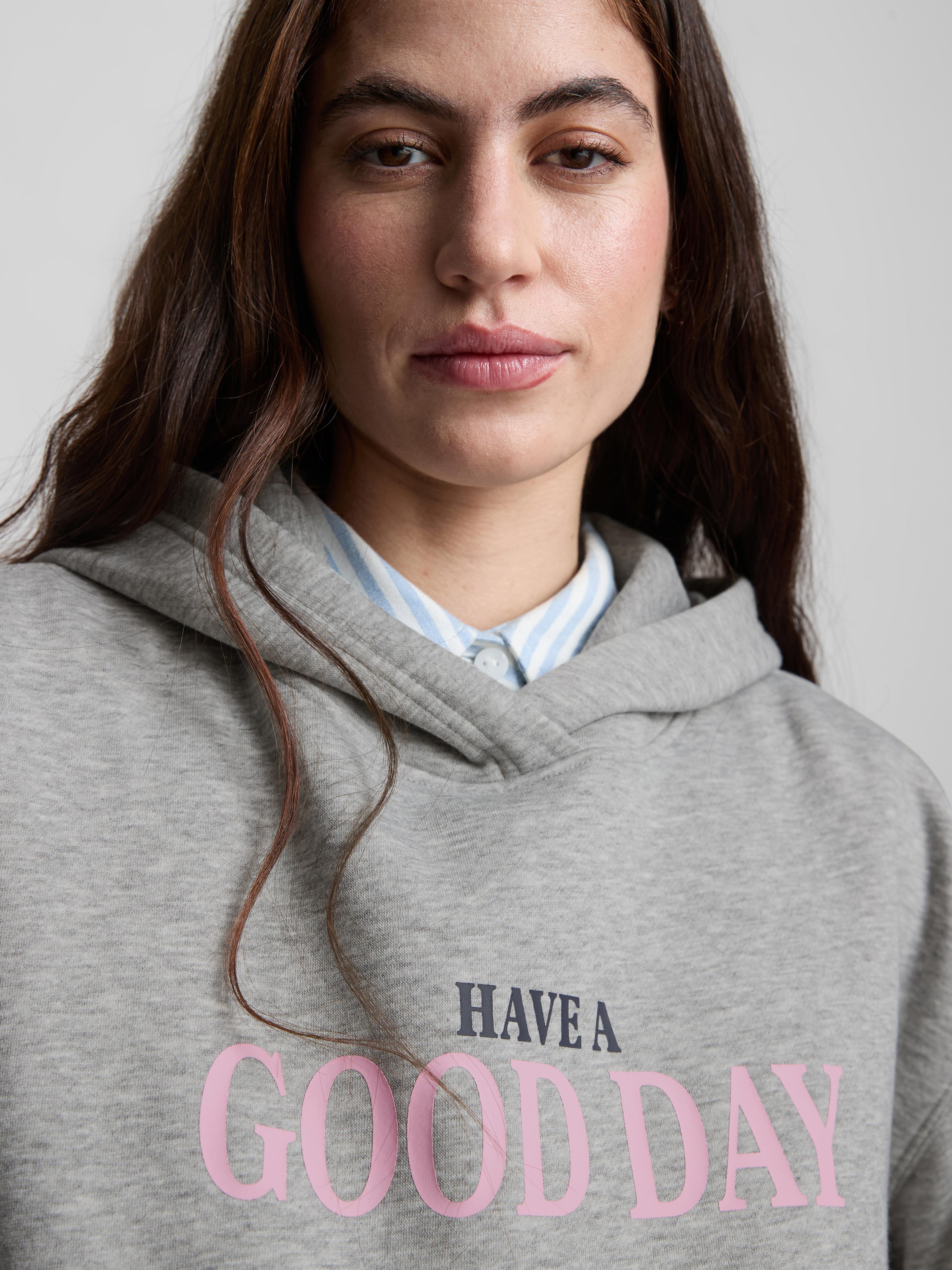 Grafik-Hoodie aus Baumwollmischung