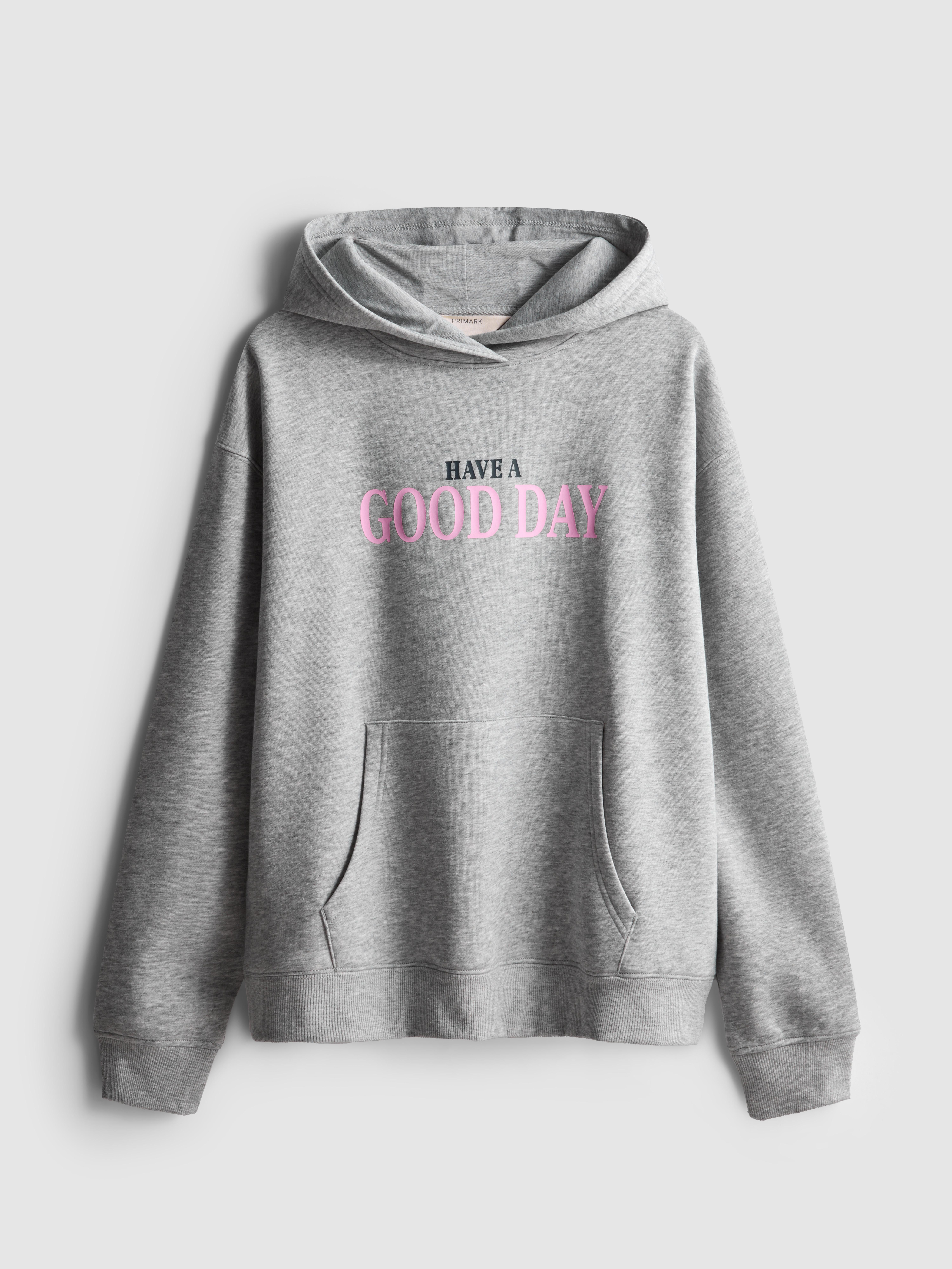 Grafik-Hoodie aus Baumwollmischung