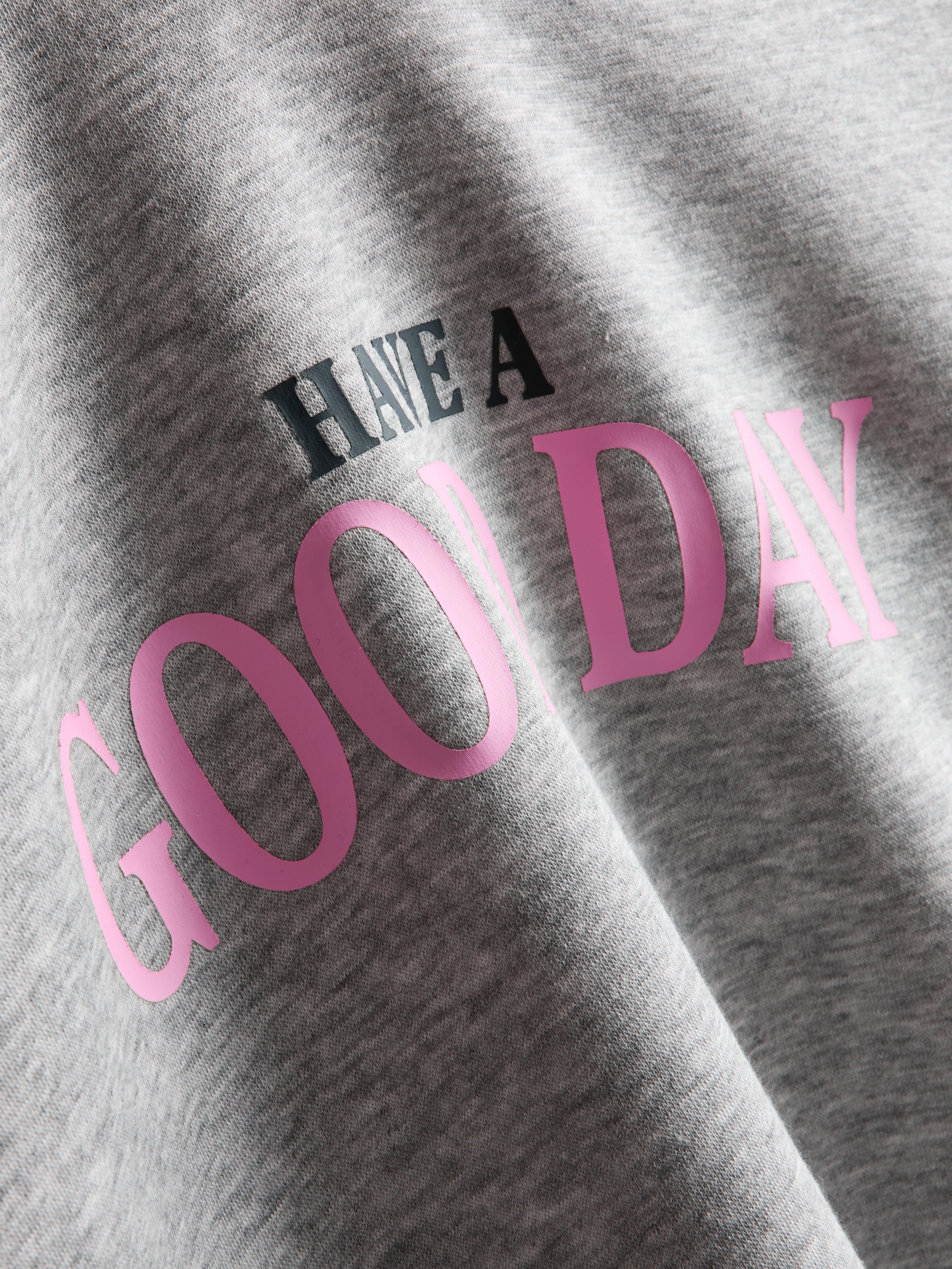 Grafik-Hoodie aus Baumwollmischung