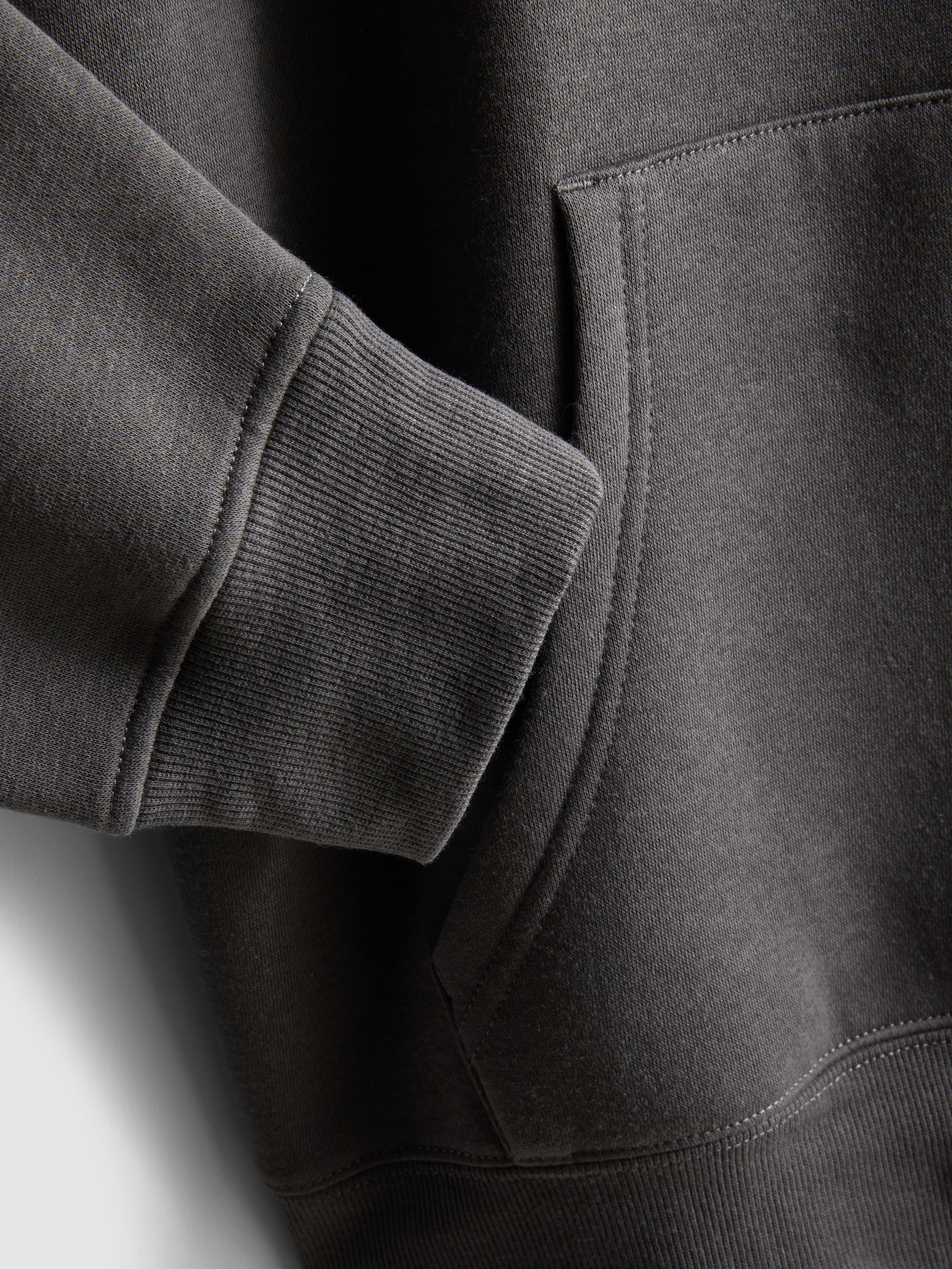 Women's Charcoal Cotton-Blend Graphic Hoodie