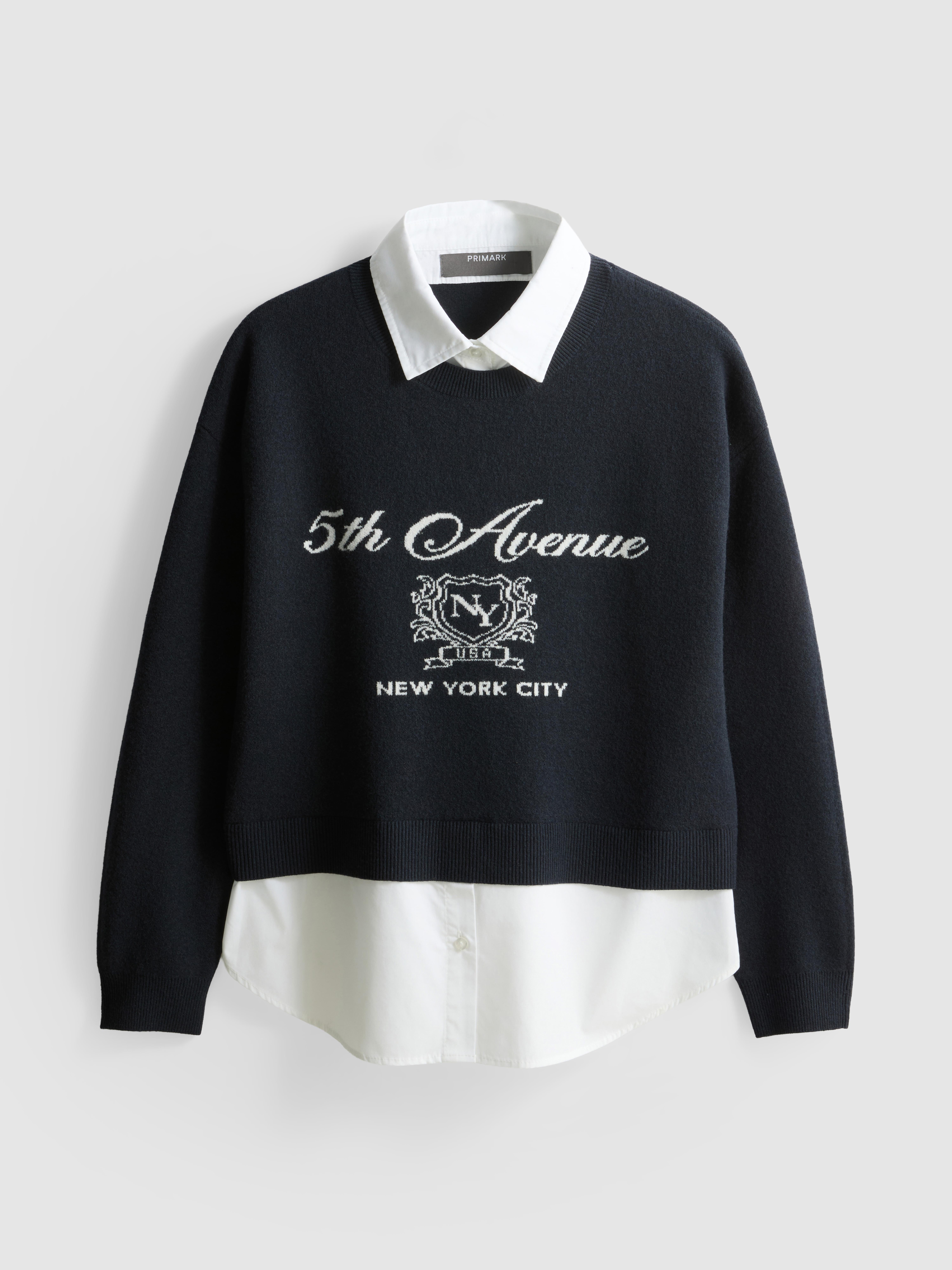 Knitted Slogan 2 In 1 Jumper