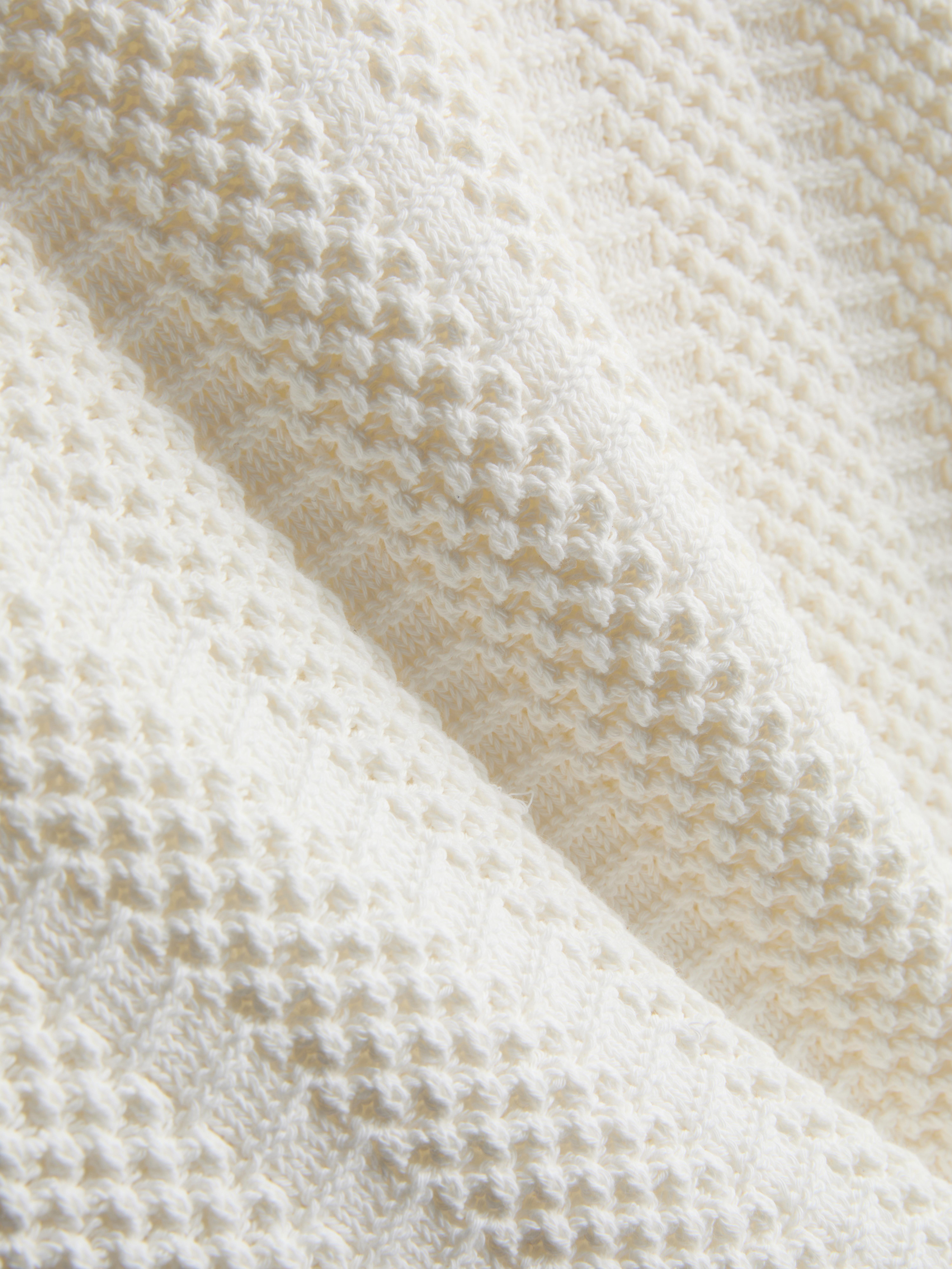 Cotton Blend Frill Neck Tee