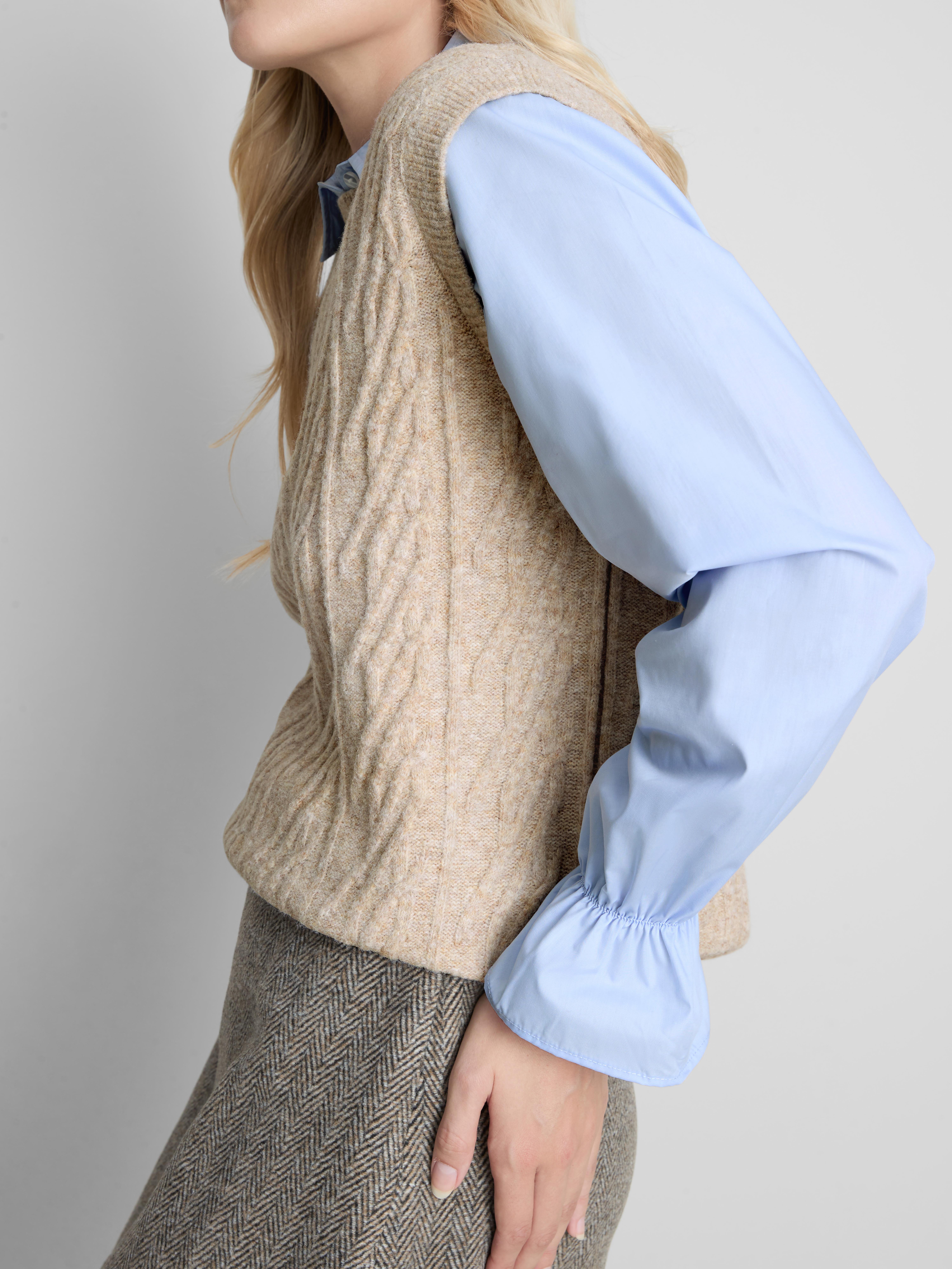 Pull 2-en-1 en maille torsadée