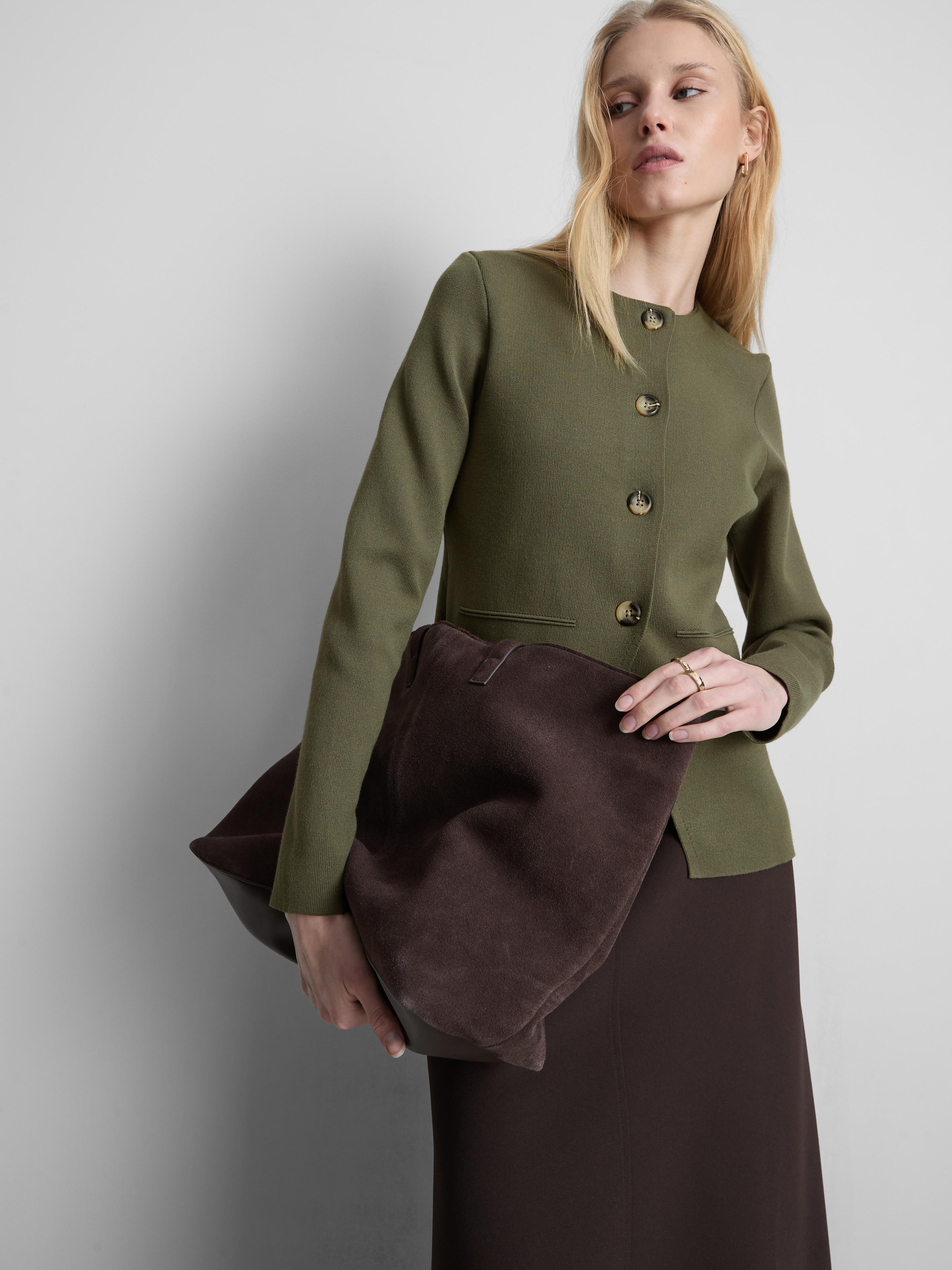 Cardigan mulat cu guler rotund