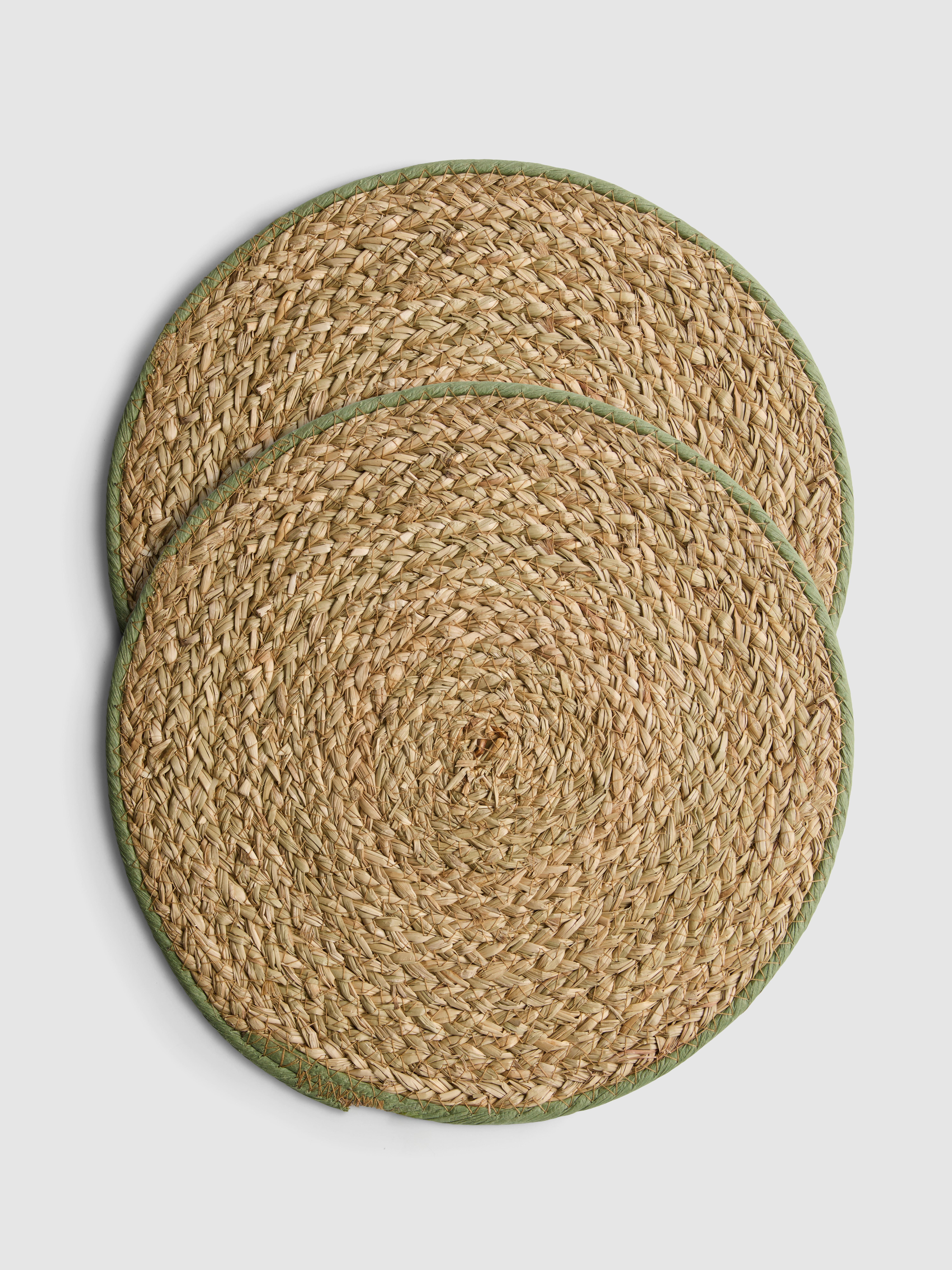 Pack 2 individuais redondos rotim