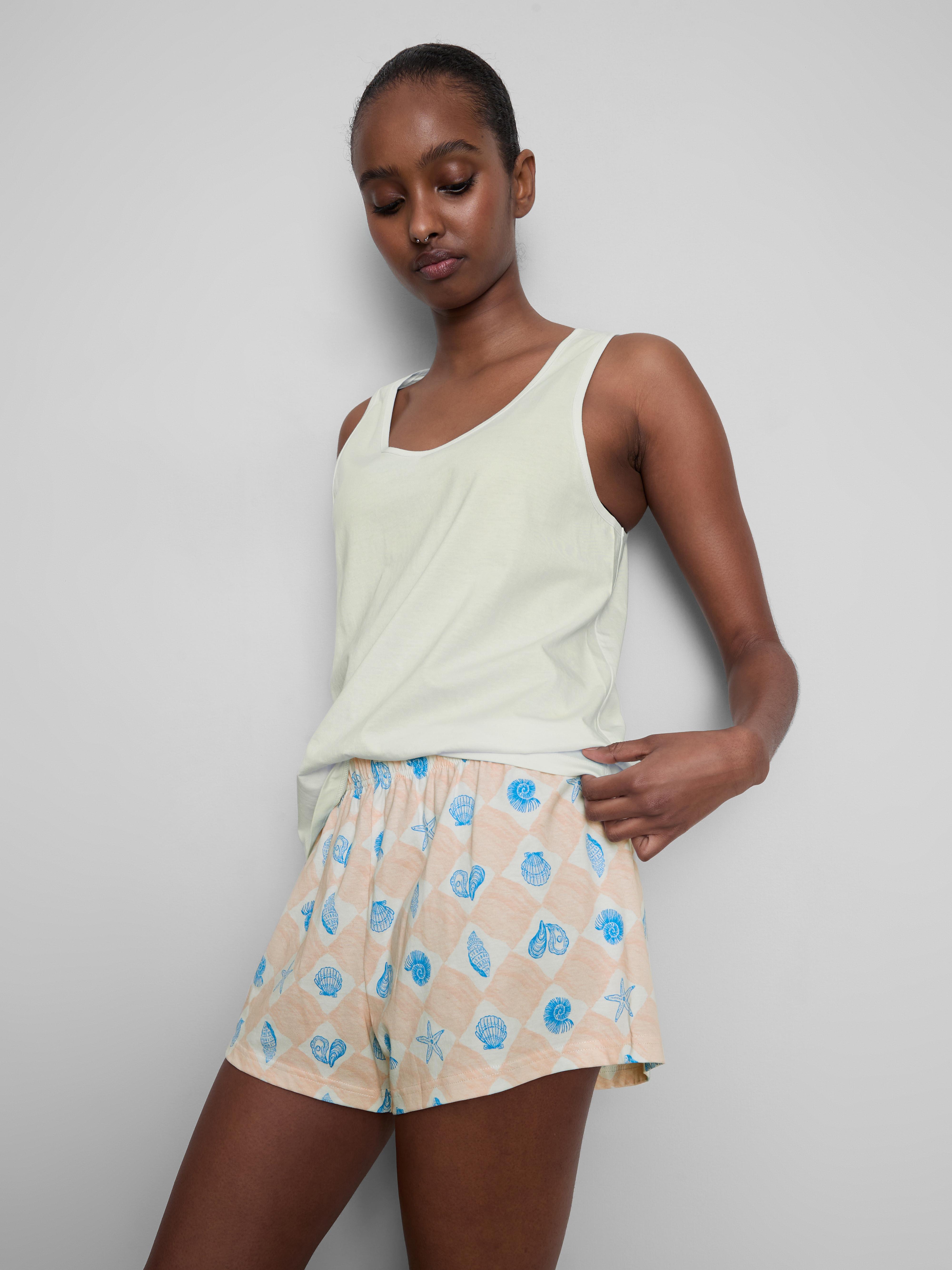 Cotton Tank And Shorts Pajamas