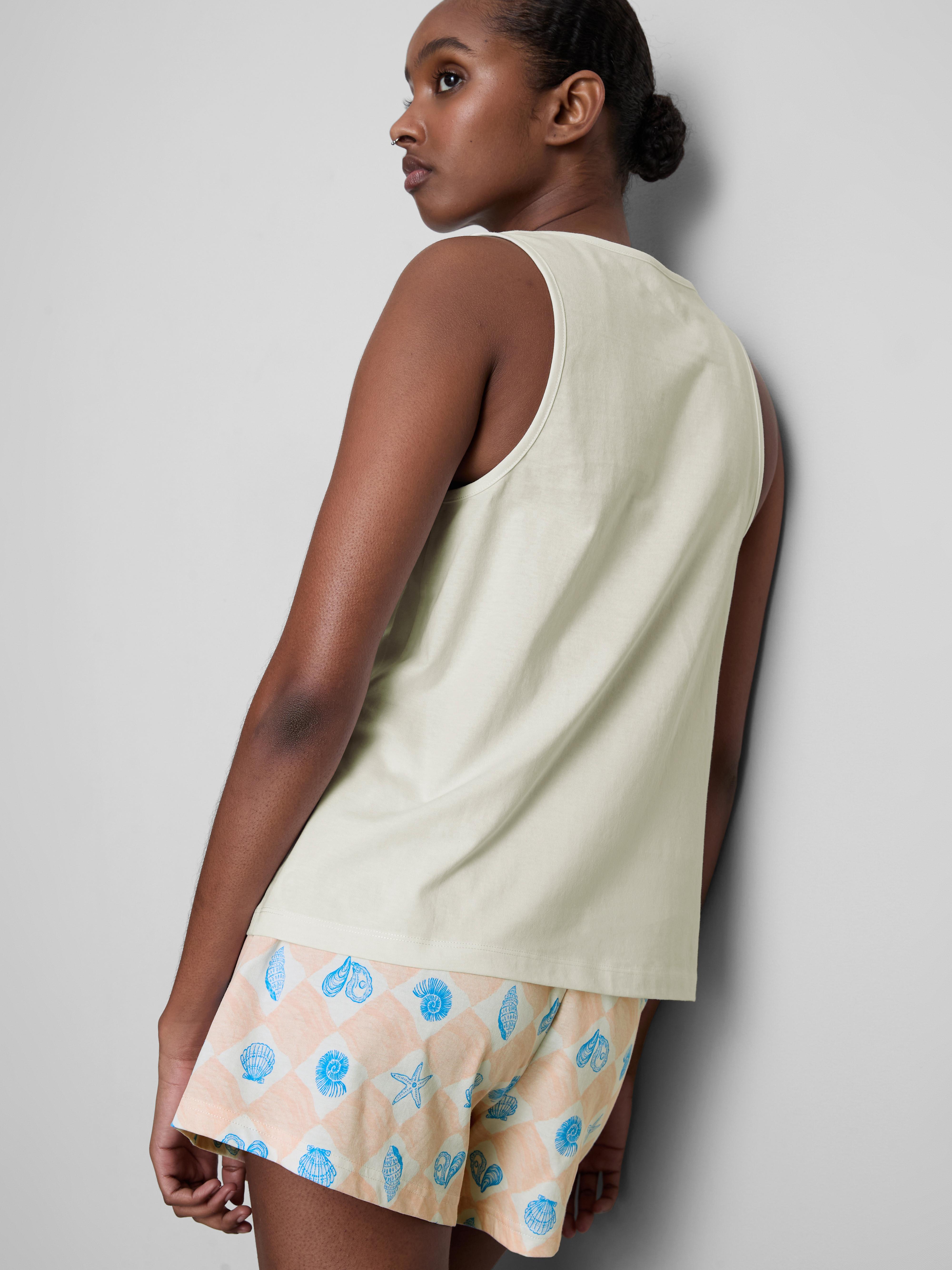 Cotton Tank And Shorts Pajamas