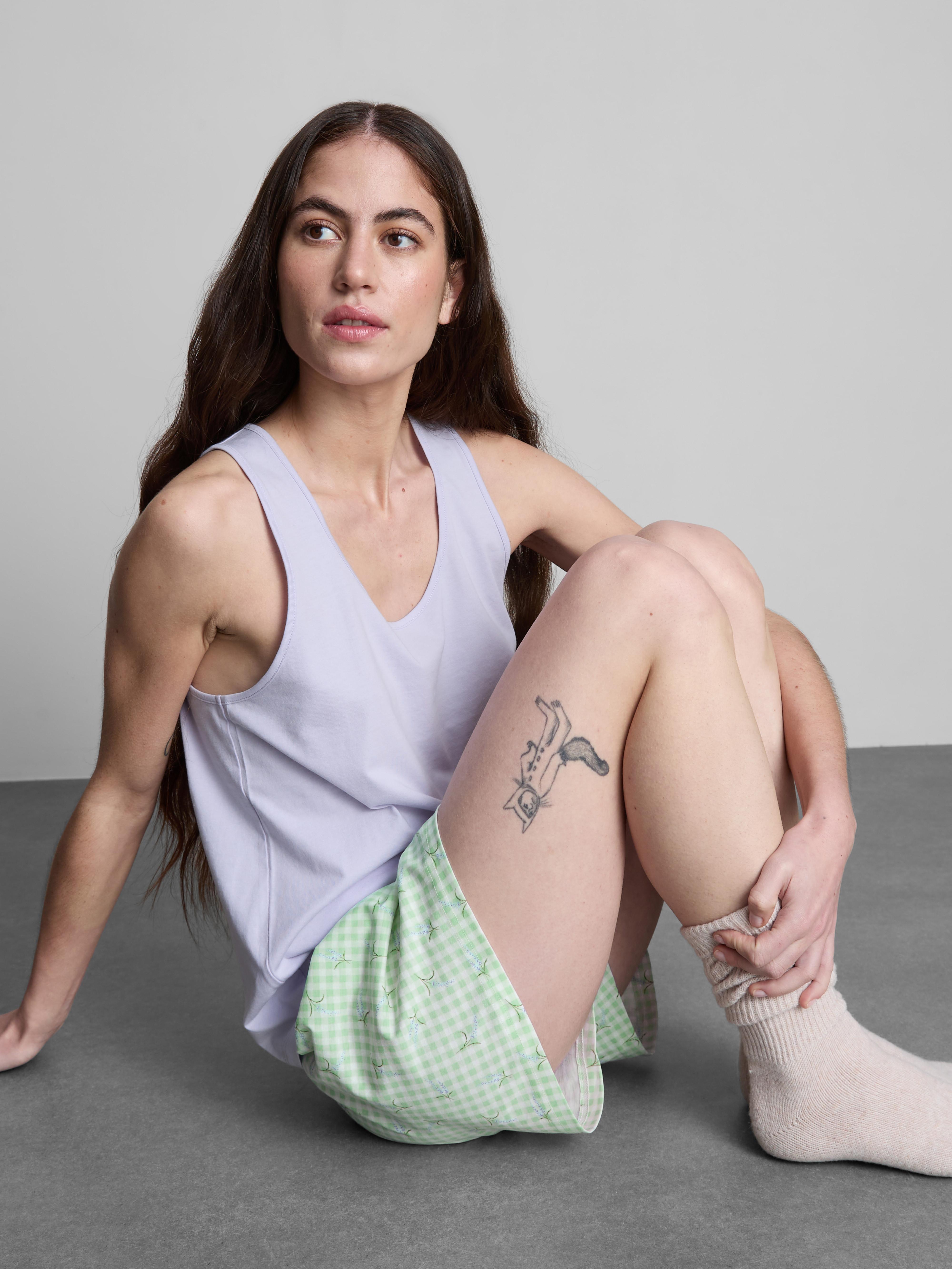 Katoenen pyjama met hemd en short