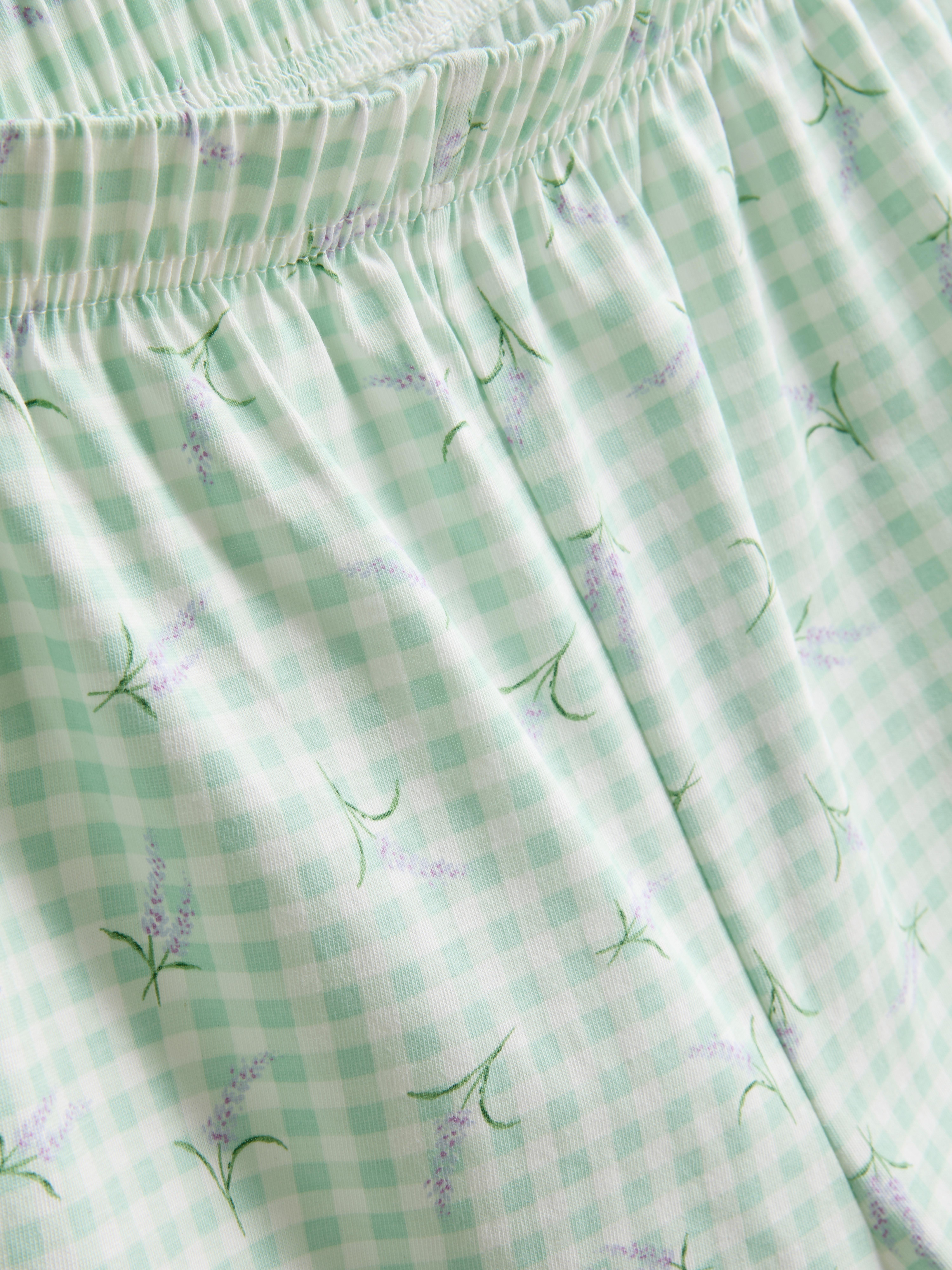 Katoenen pyjama met hemd en short