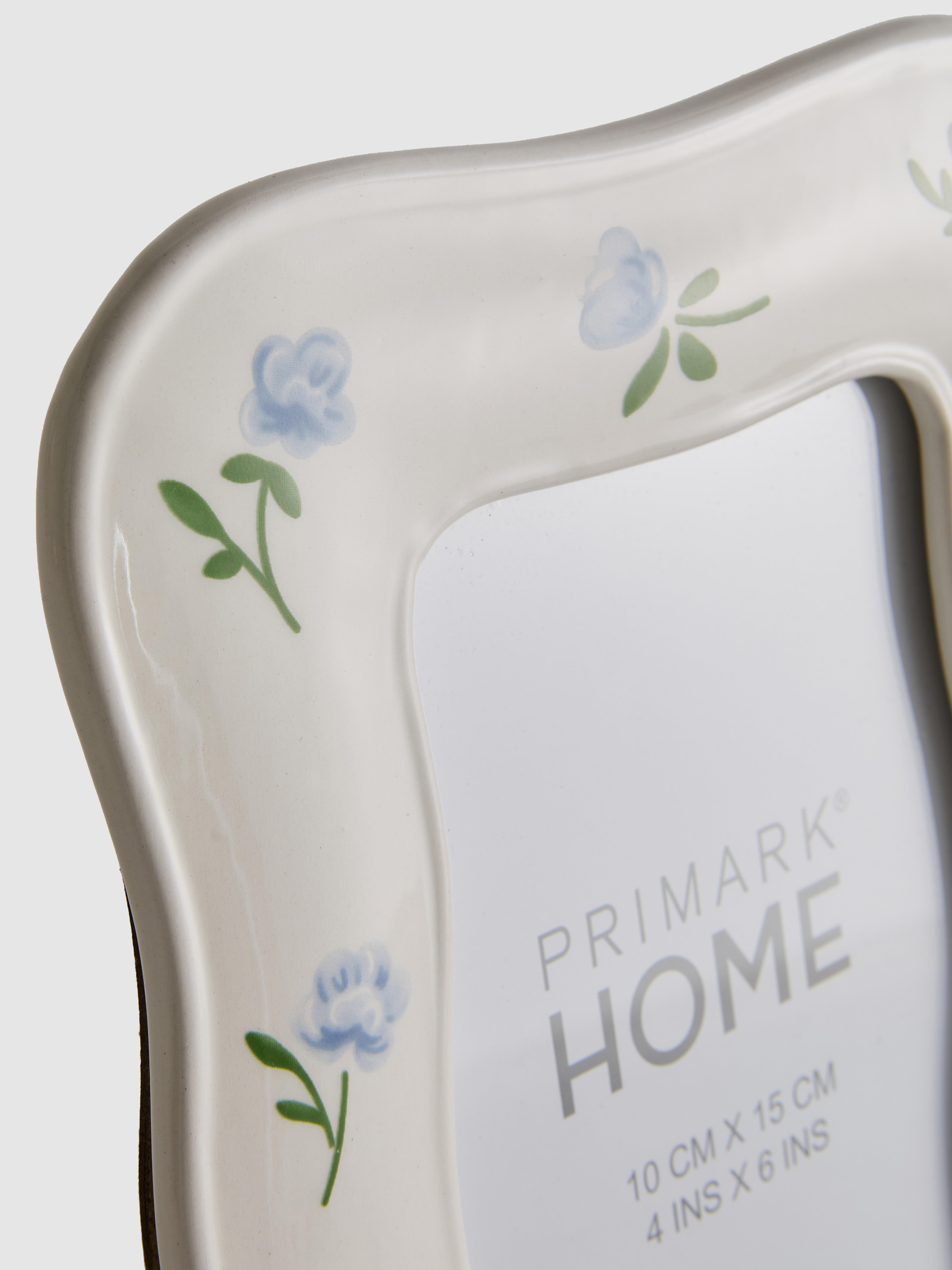 Floral Ceramic Photo Frame | 10x15cm (4x6in)