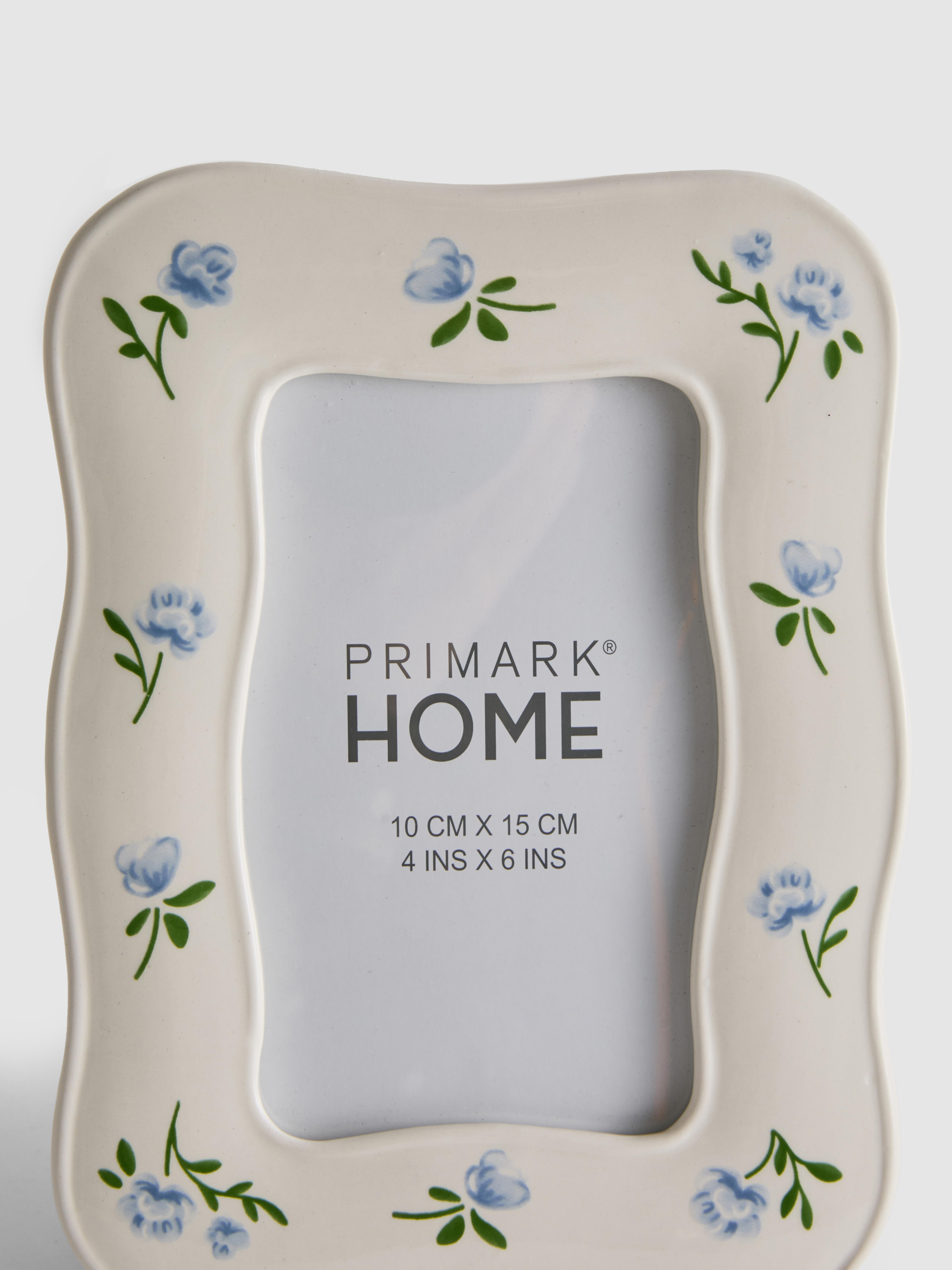 Floral Ceramic Photo Frame | 10x15cm (4x6in)
