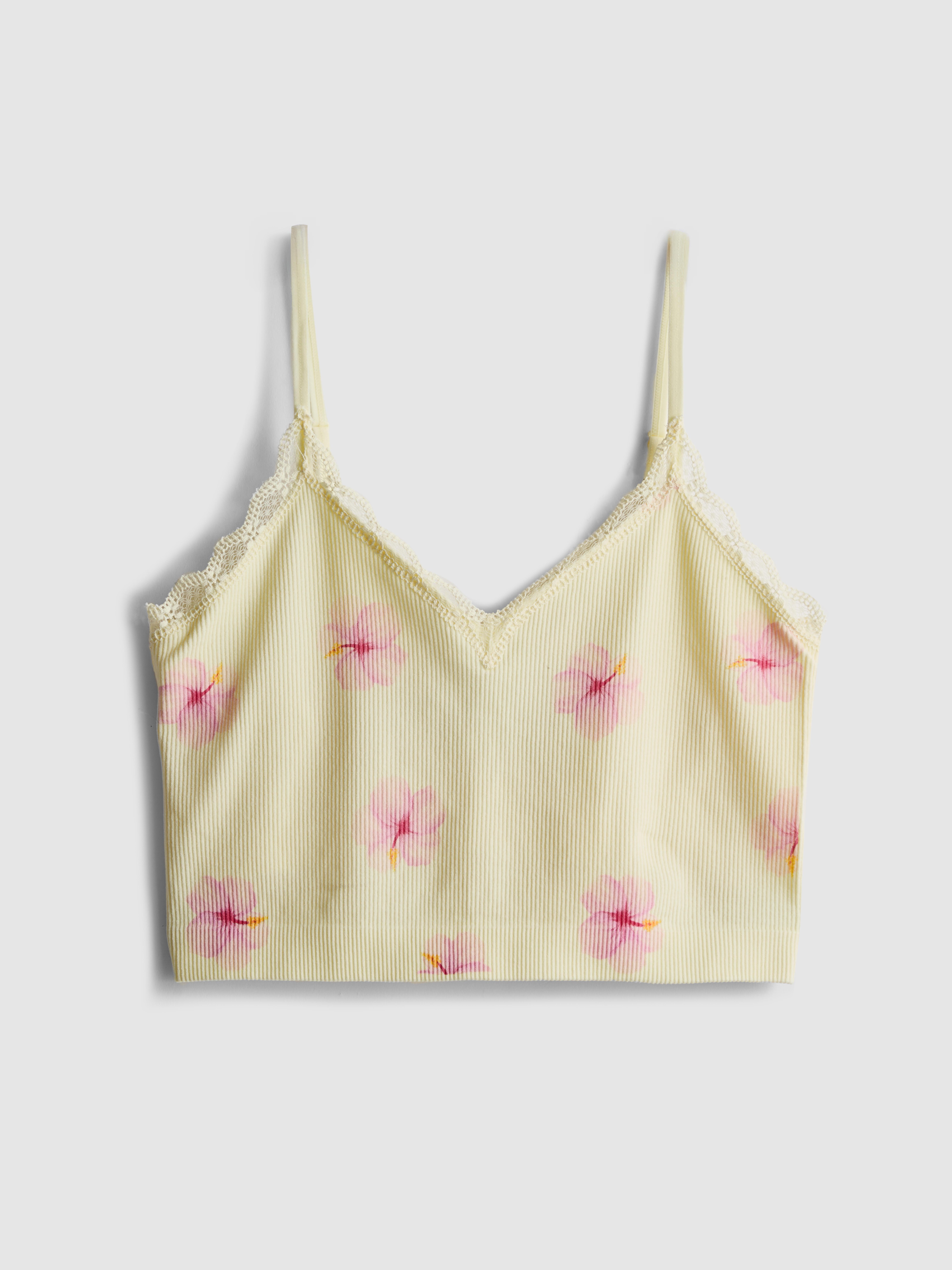 Seamless Printed Cami Top Yellow