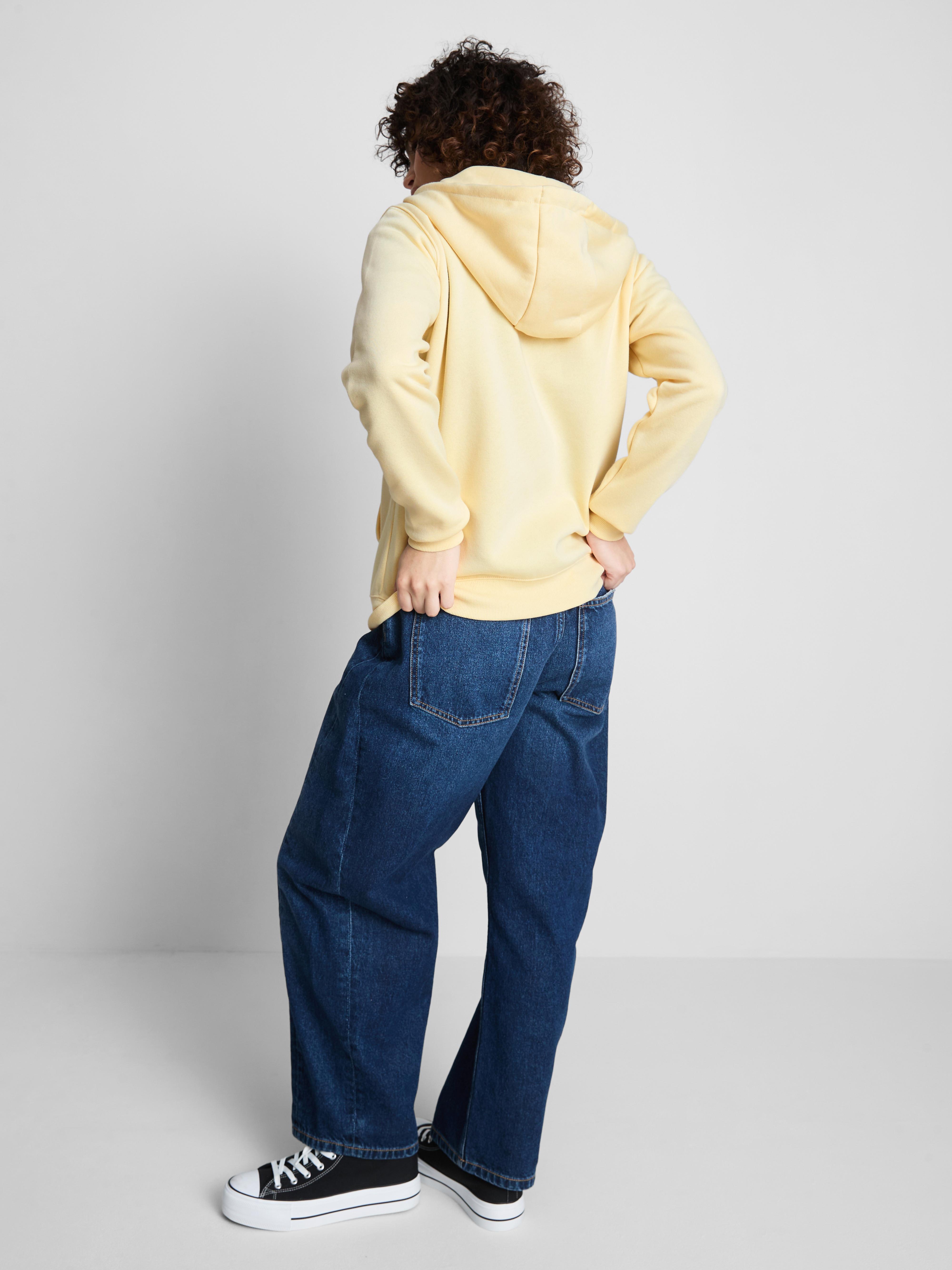 Women's Yellow Essential Zip-Through Hoodie