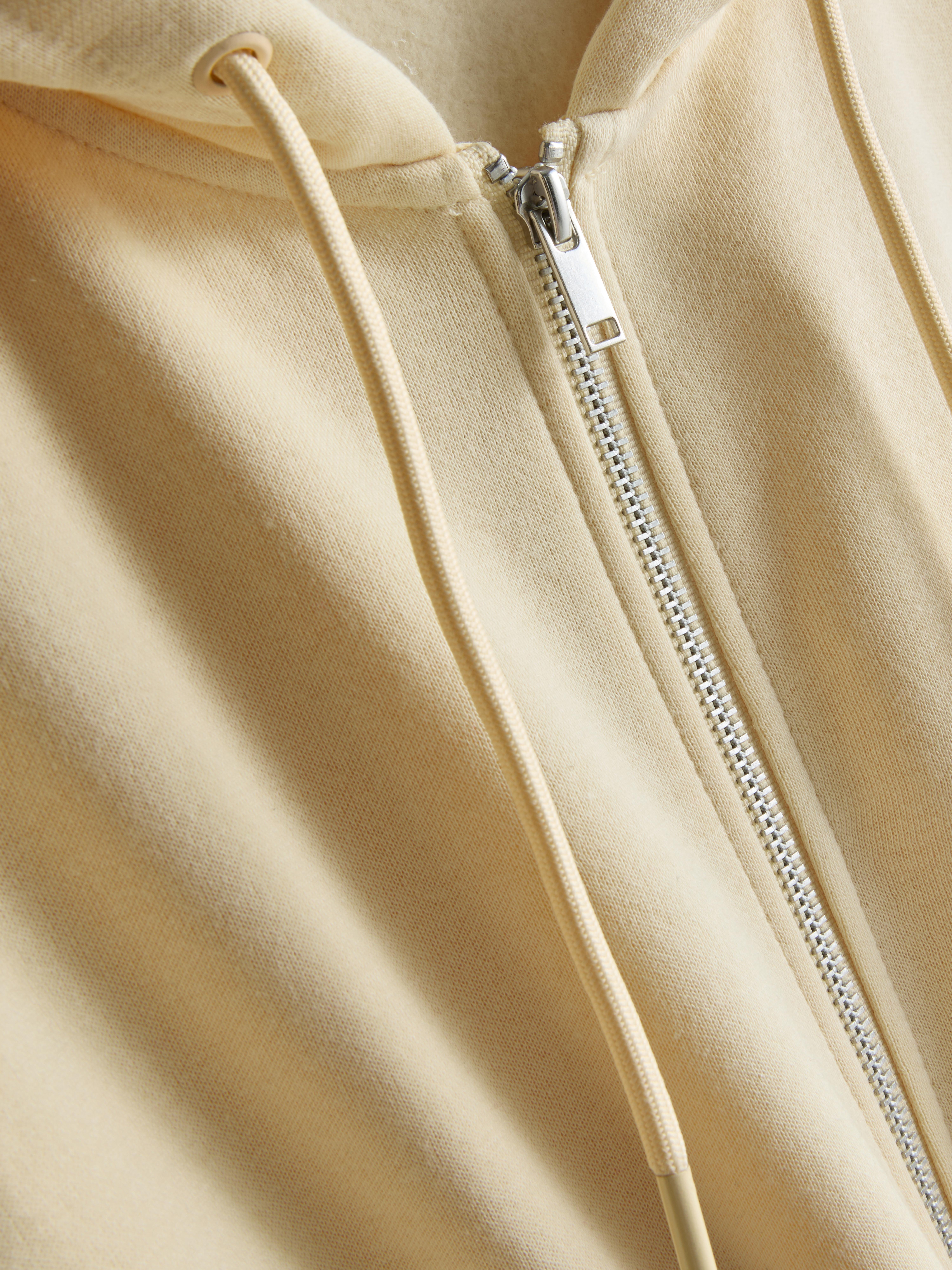 Women's Yellow Essential Zip-Through Hoodie