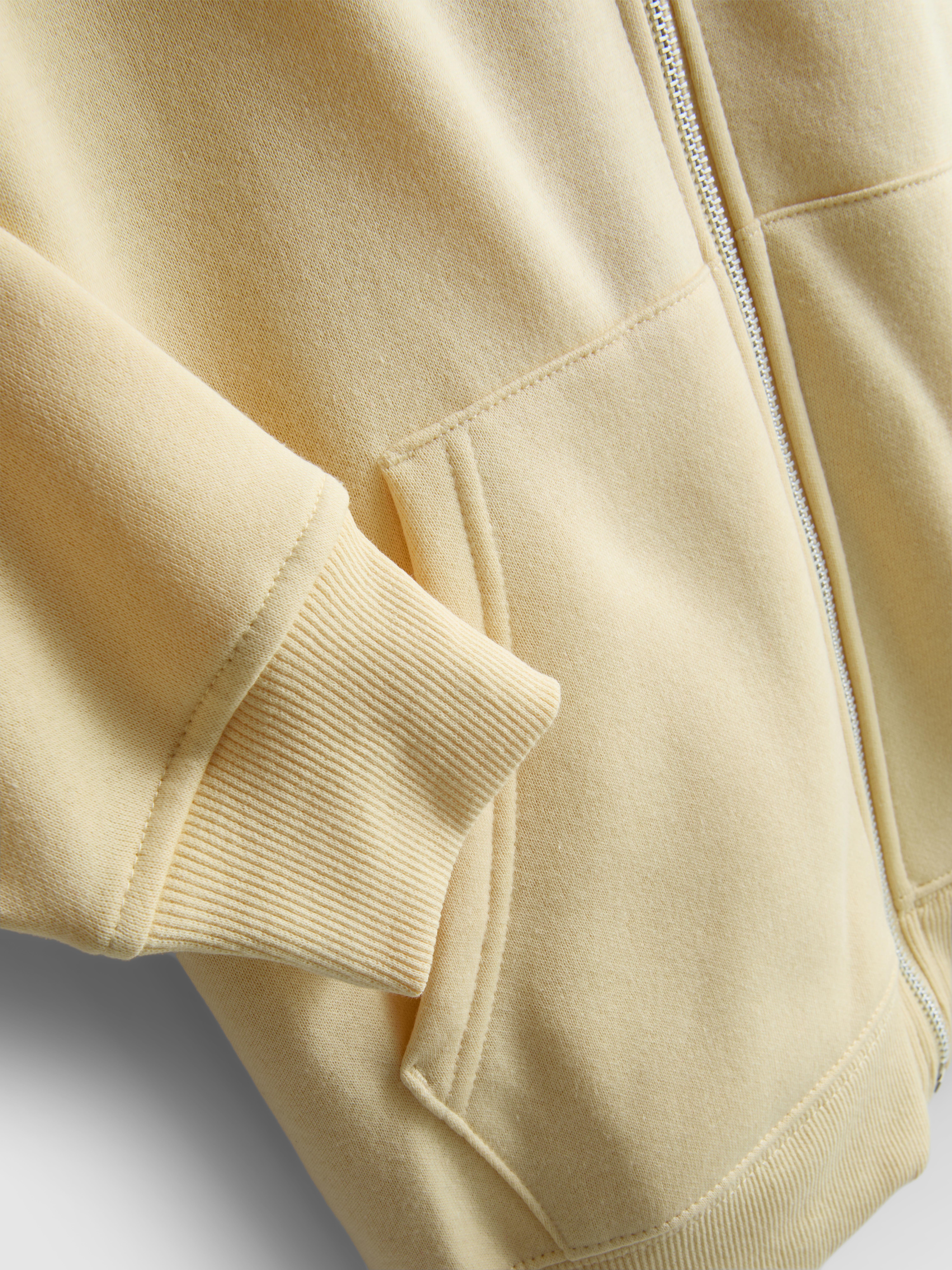 Women's Yellow Essential Zip-Through Hoodie