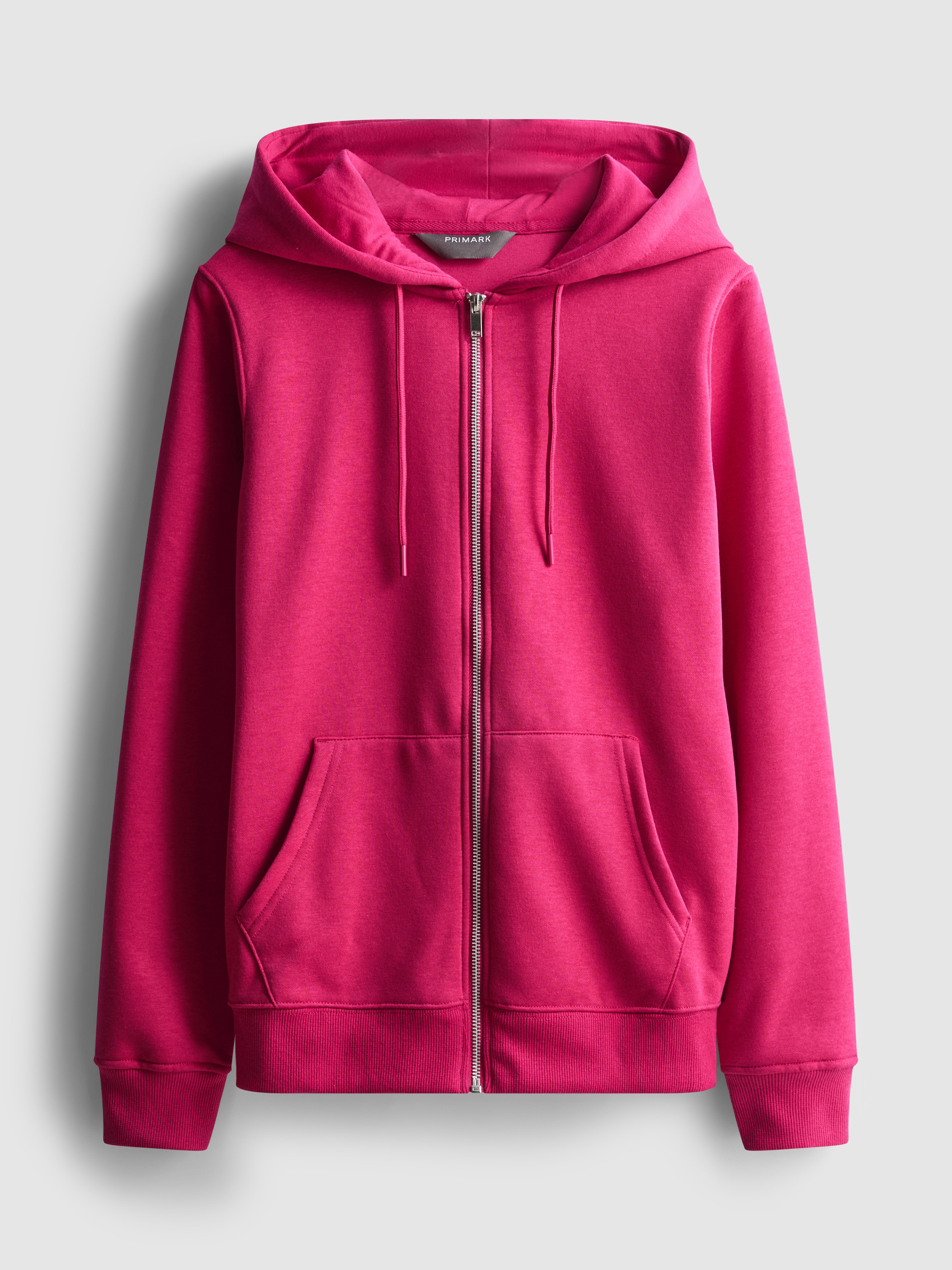Women's Dark Pink Essential Zip-Through Hoodie