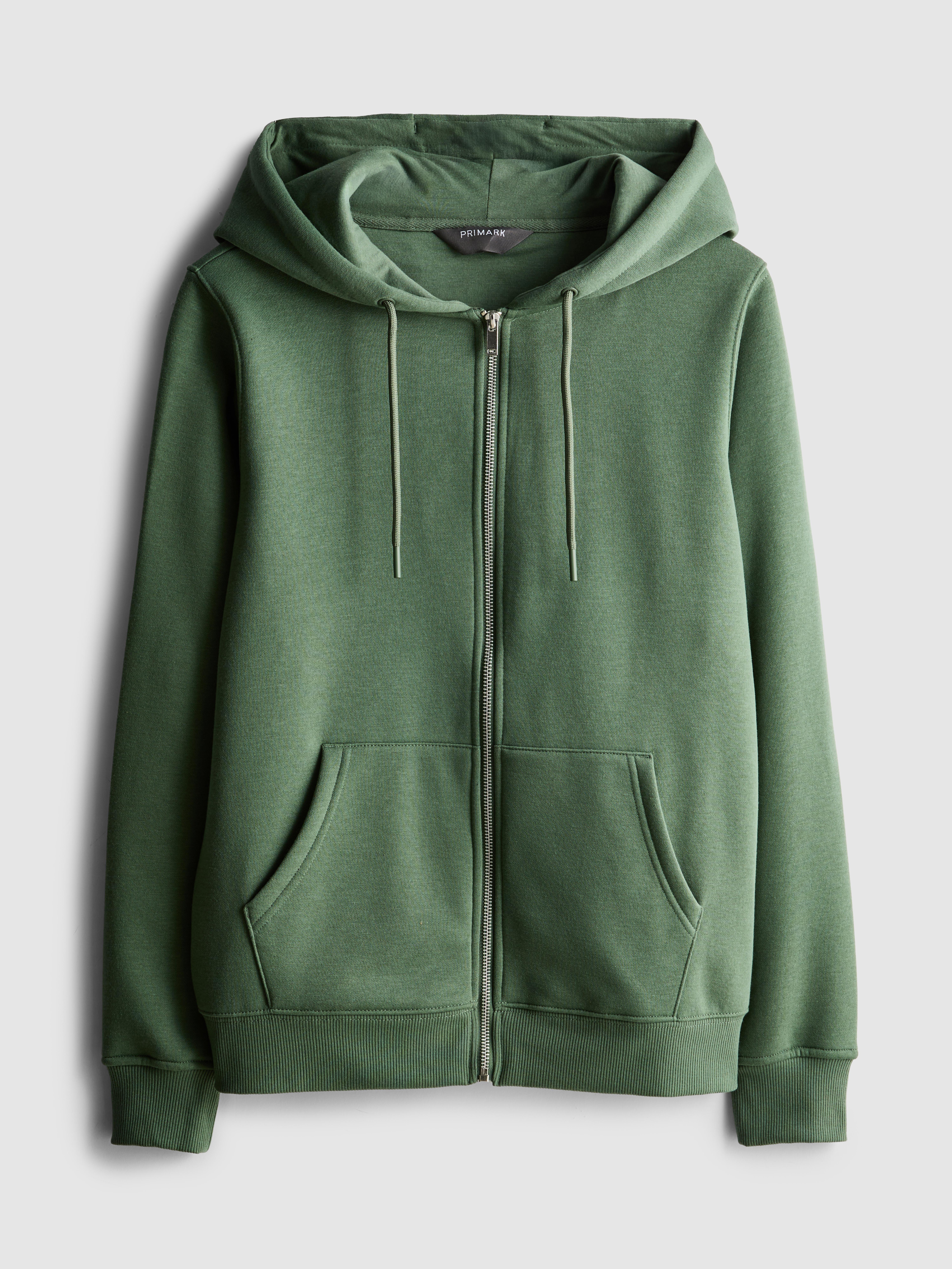 Women's Olive Essential Zip-Through Hoodie