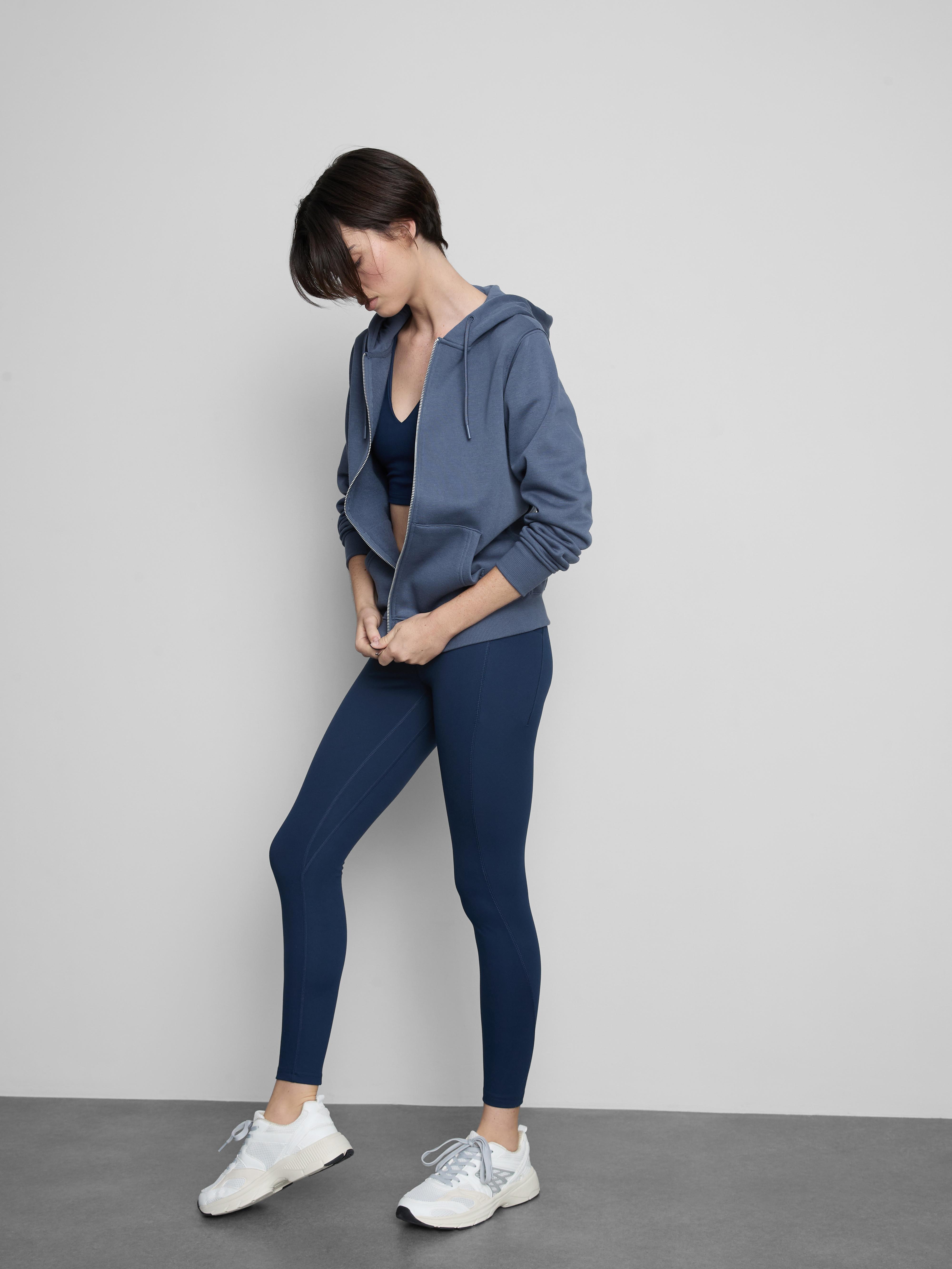 Women's Dark Blue Essential Zip-Through Hoodie