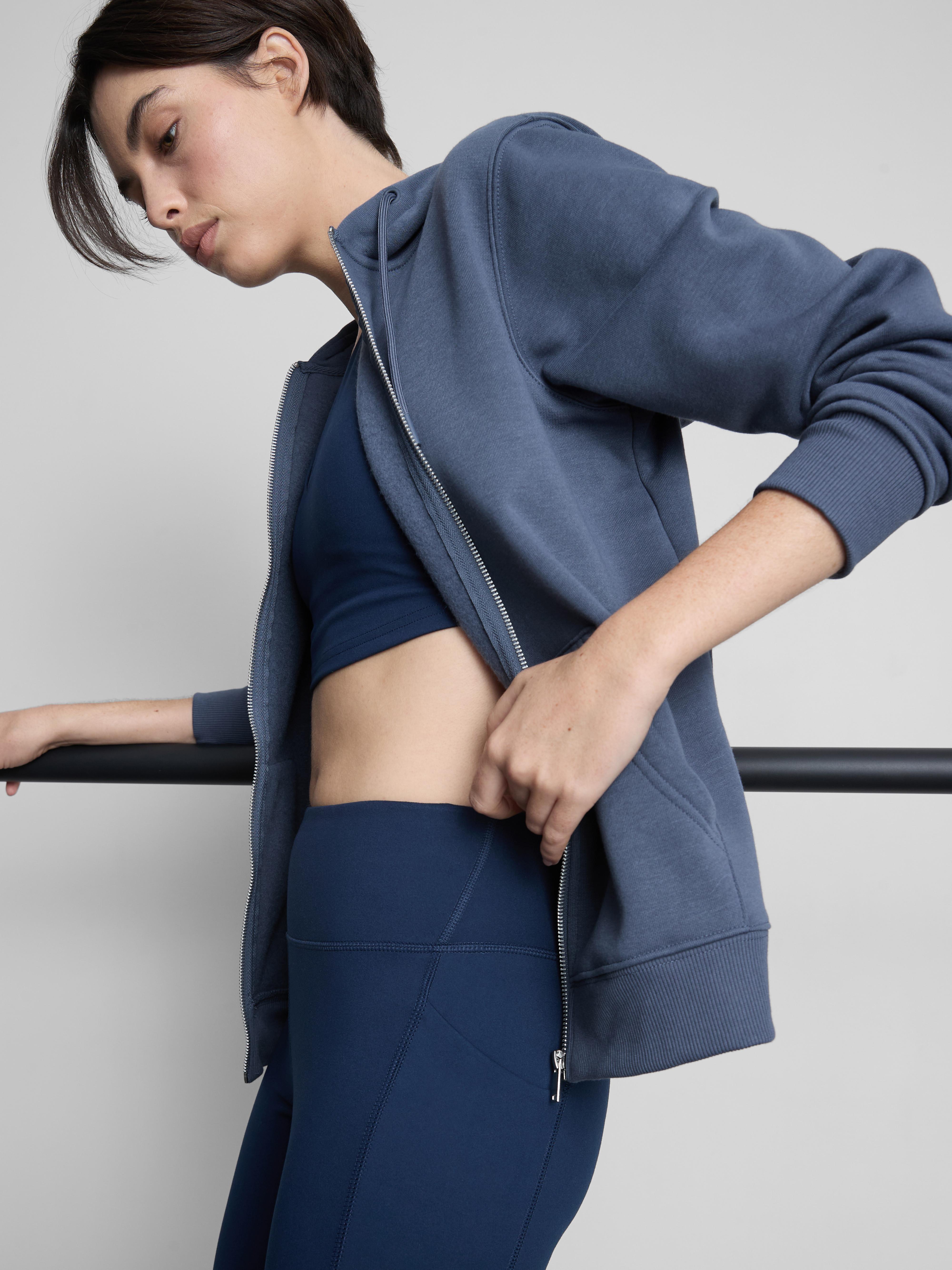 Women's Dark Blue Essential Zip-Through Hoodie