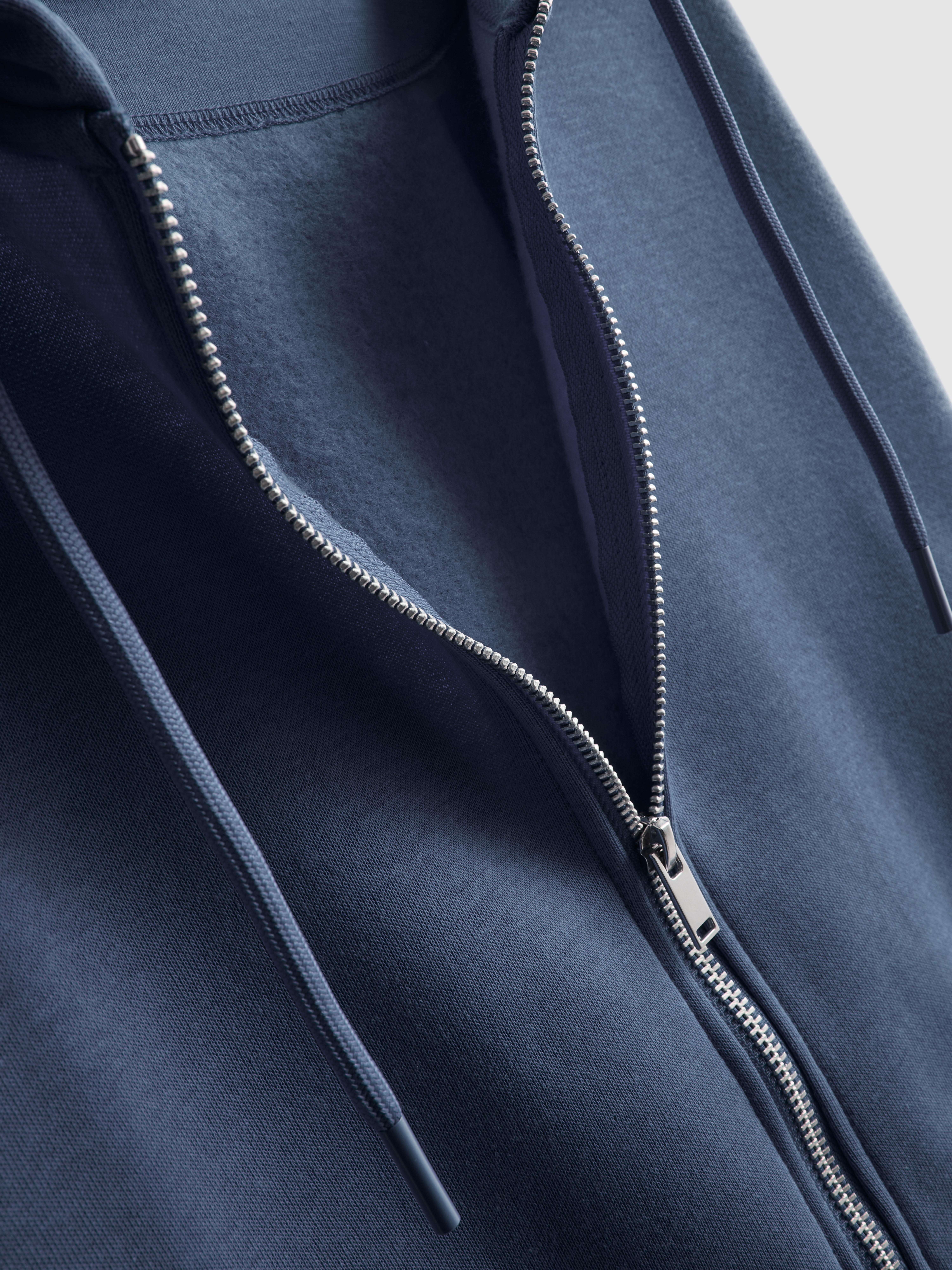 Women's Dark Blue Essential Zip-Through Hoodie