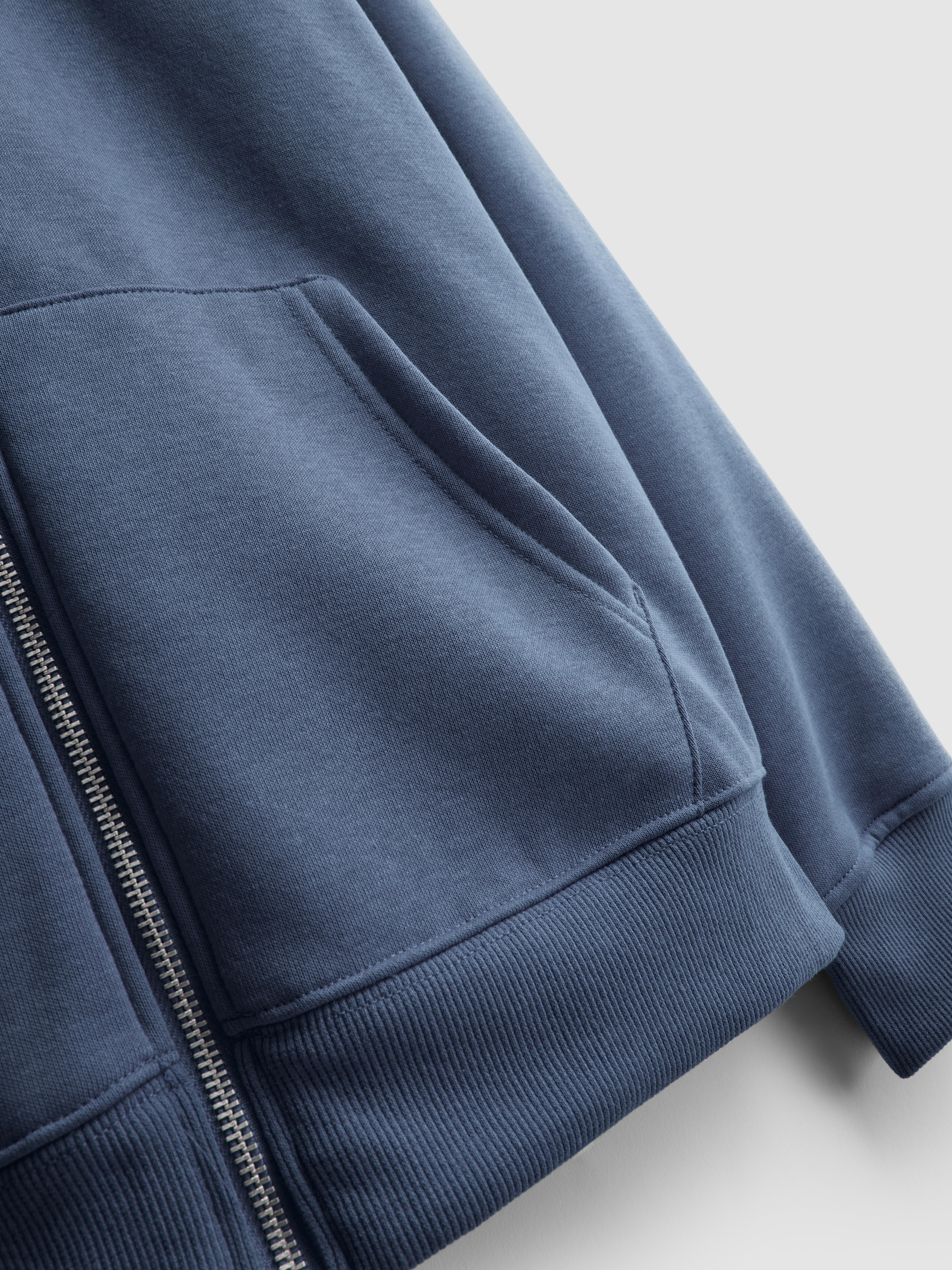 Women's Dark Blue Essential Zip-Through Hoodie