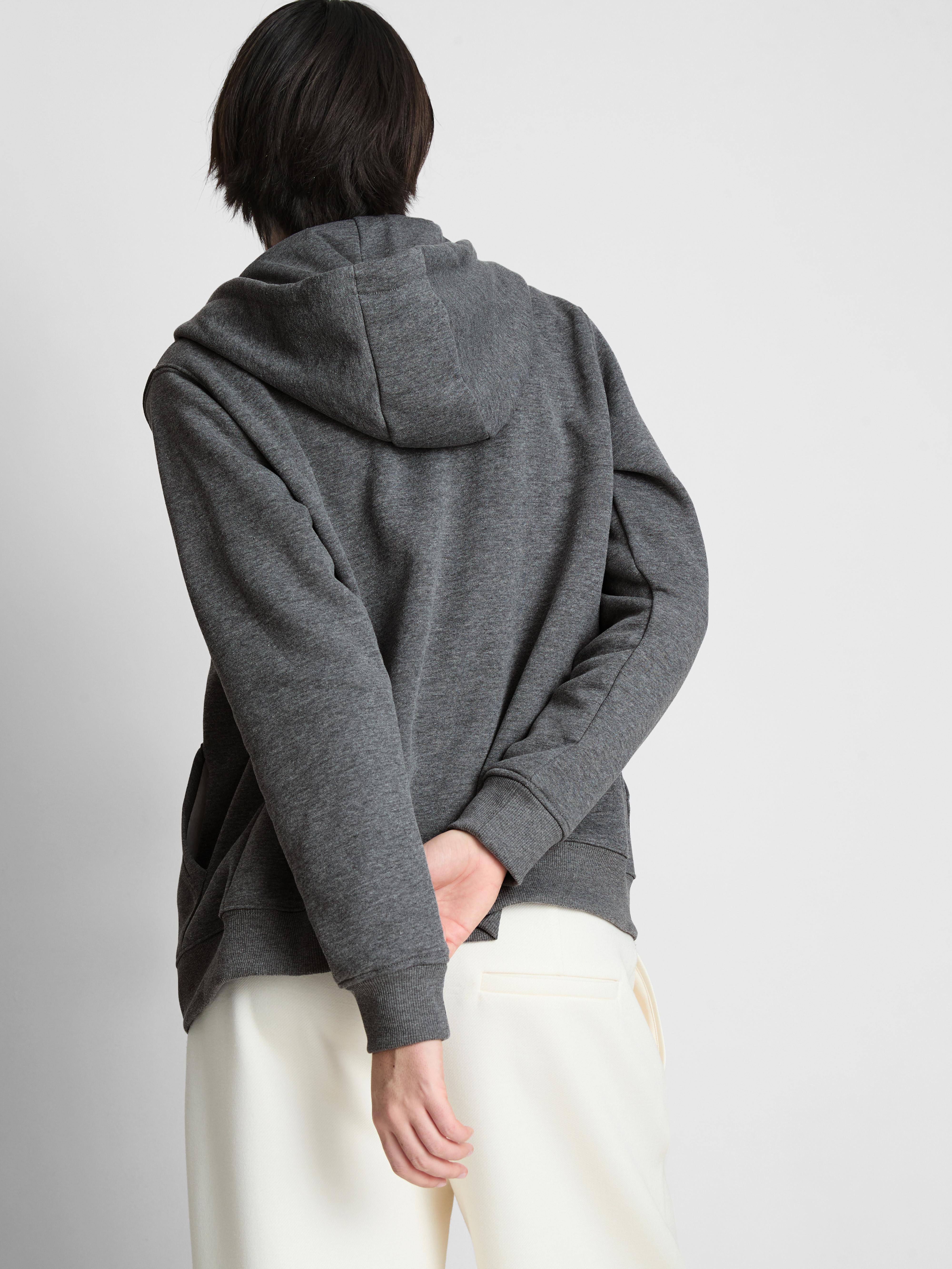 Women's Charcoal Heather Essential Zip-Through Hoodie