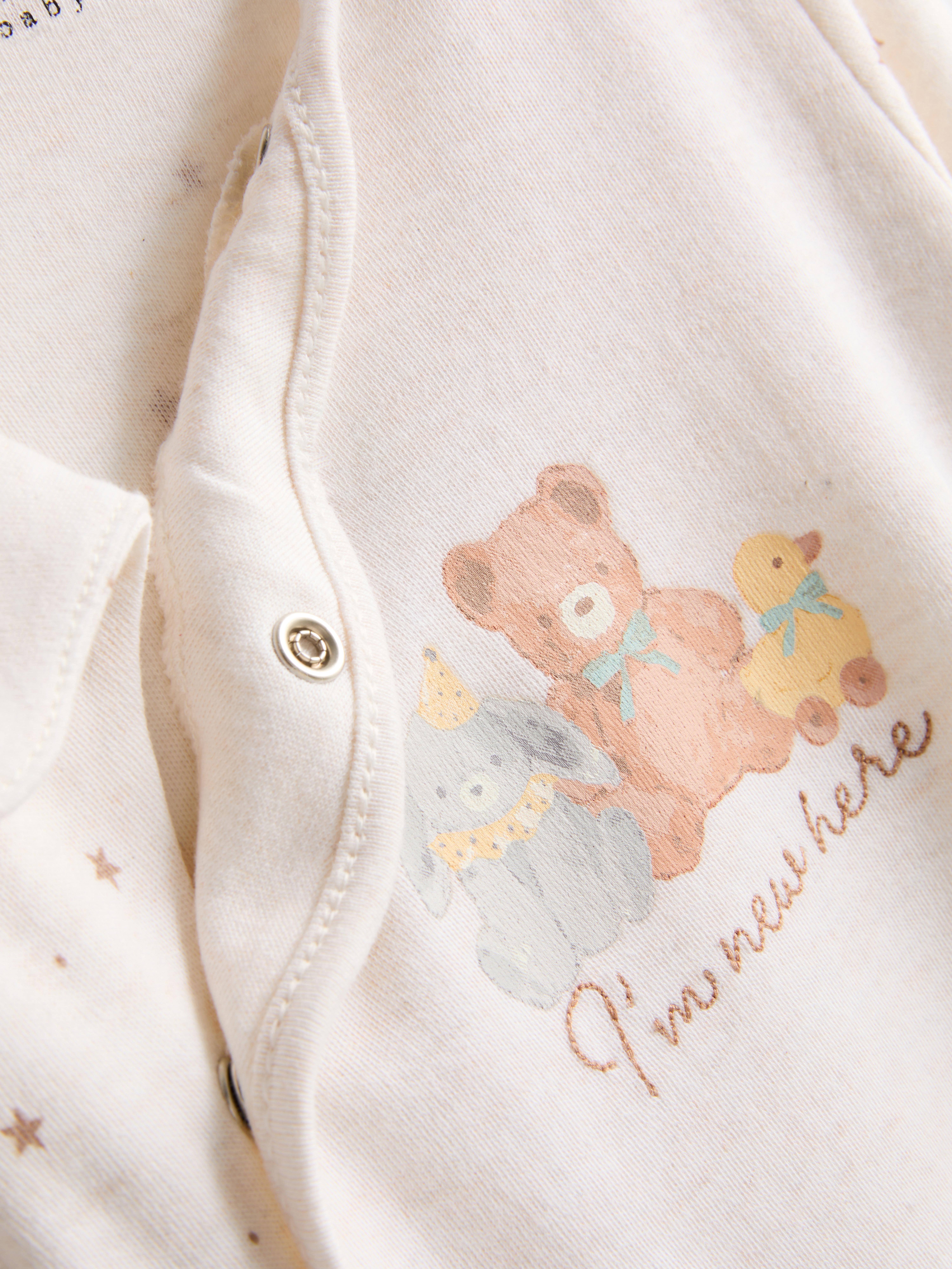 0-24mths | I’m New Here Wrap Sleepsuit