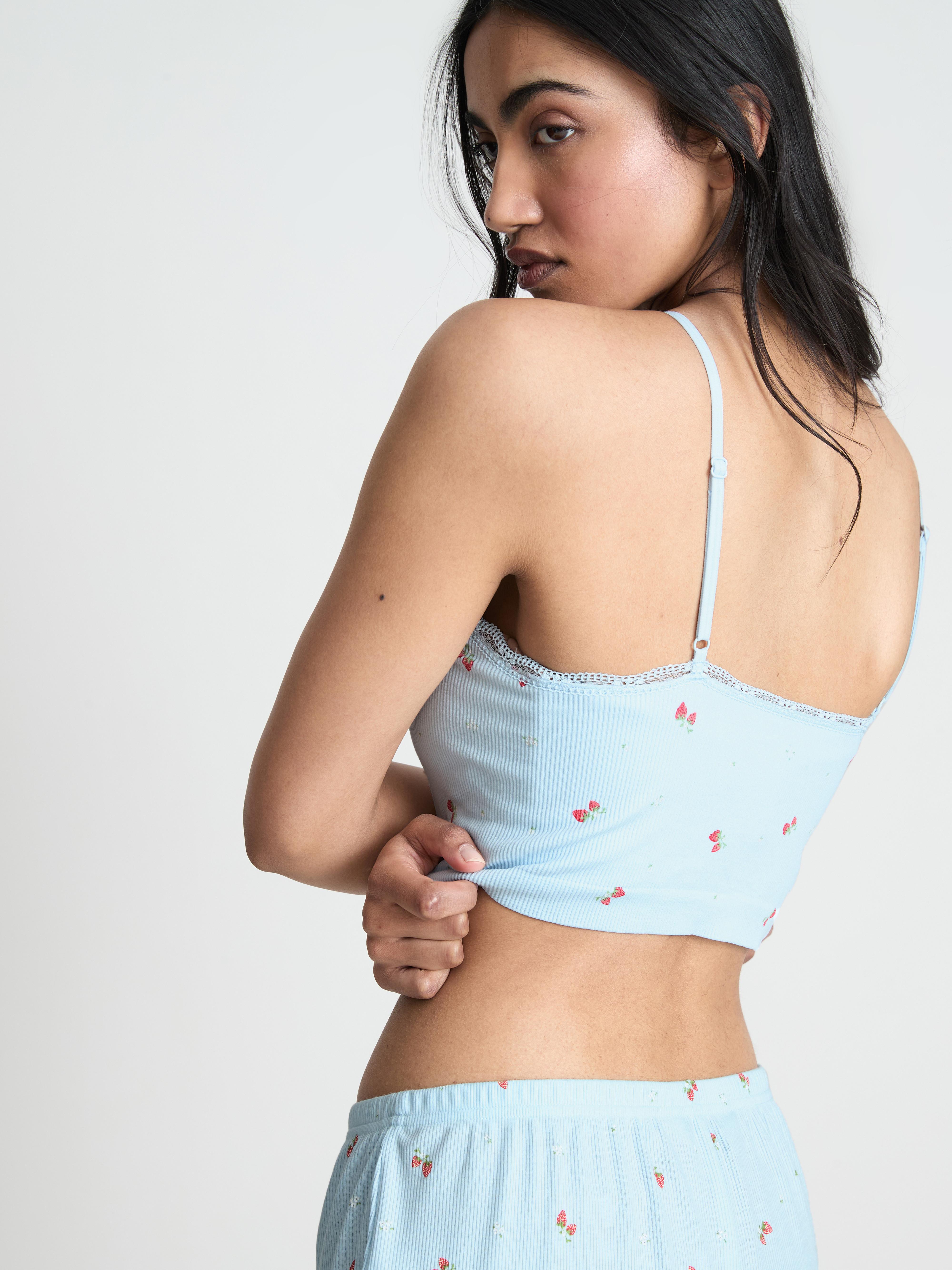 Seamless Printed Cropped Pyjama Cami