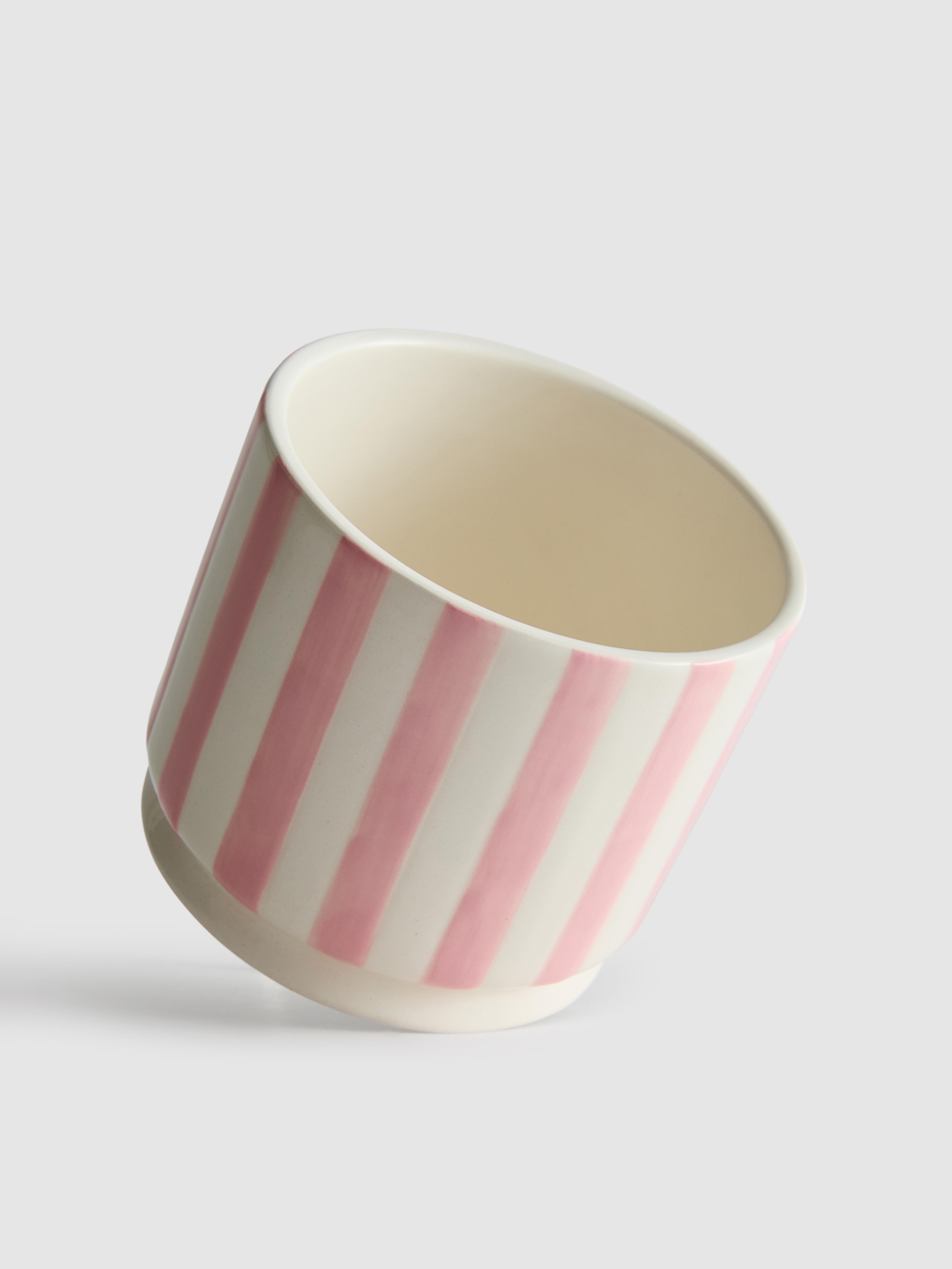 Vaso per piante a righe piccolo