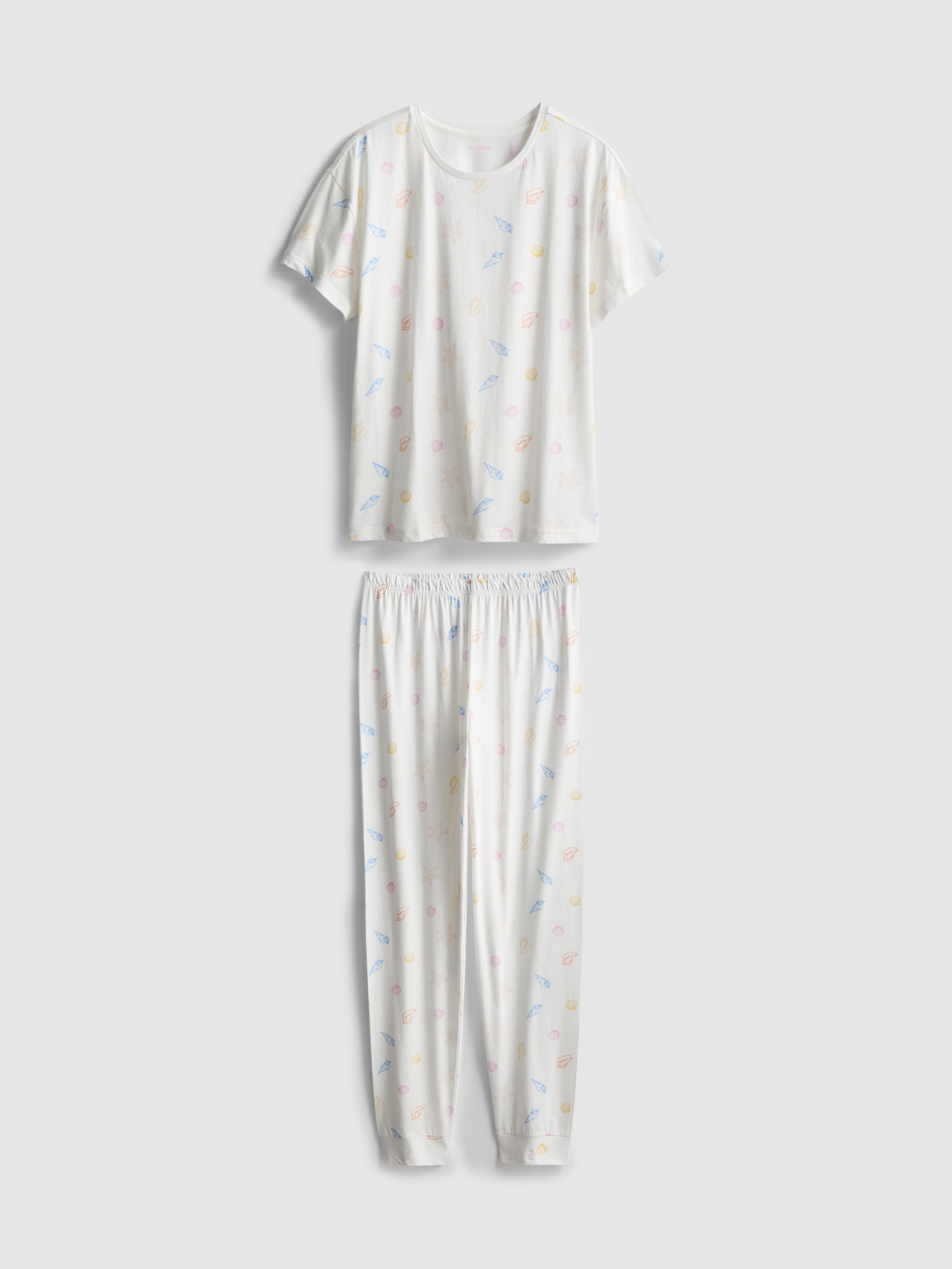 Pijama estampado conchas algodão