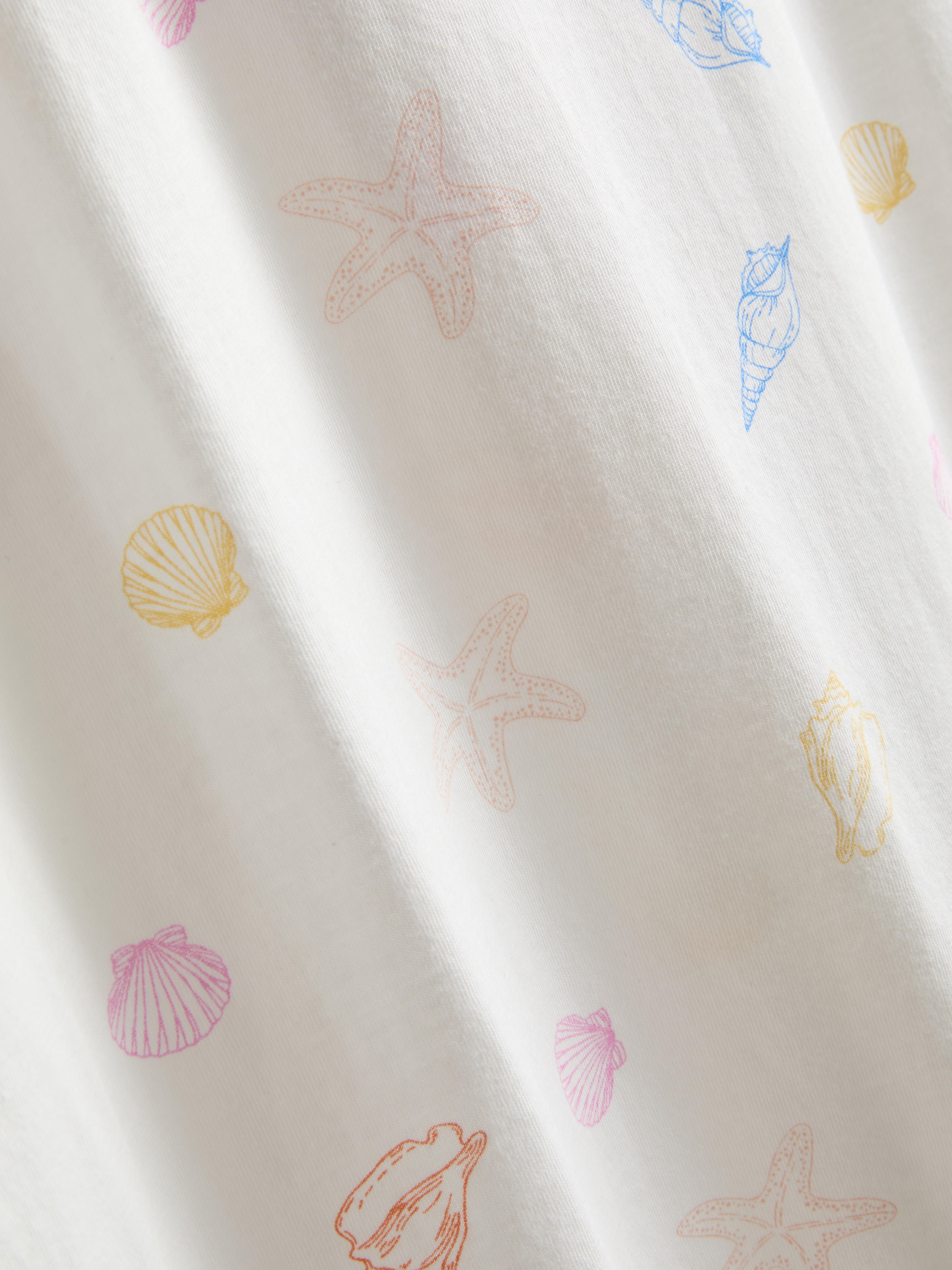 Pijama estampado conchas algodão