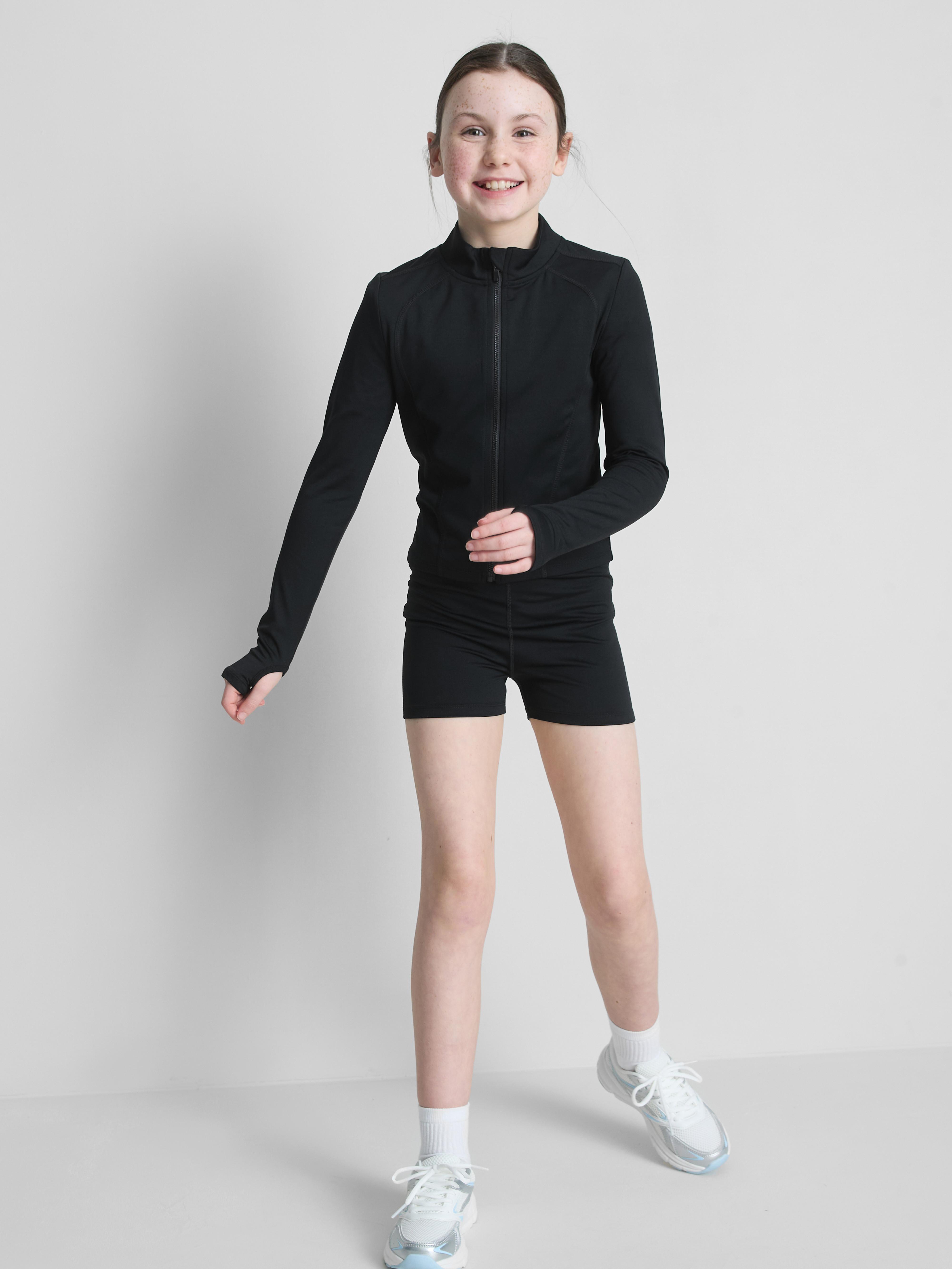 Girls Black Buttery Soft Active Yoga Shorts