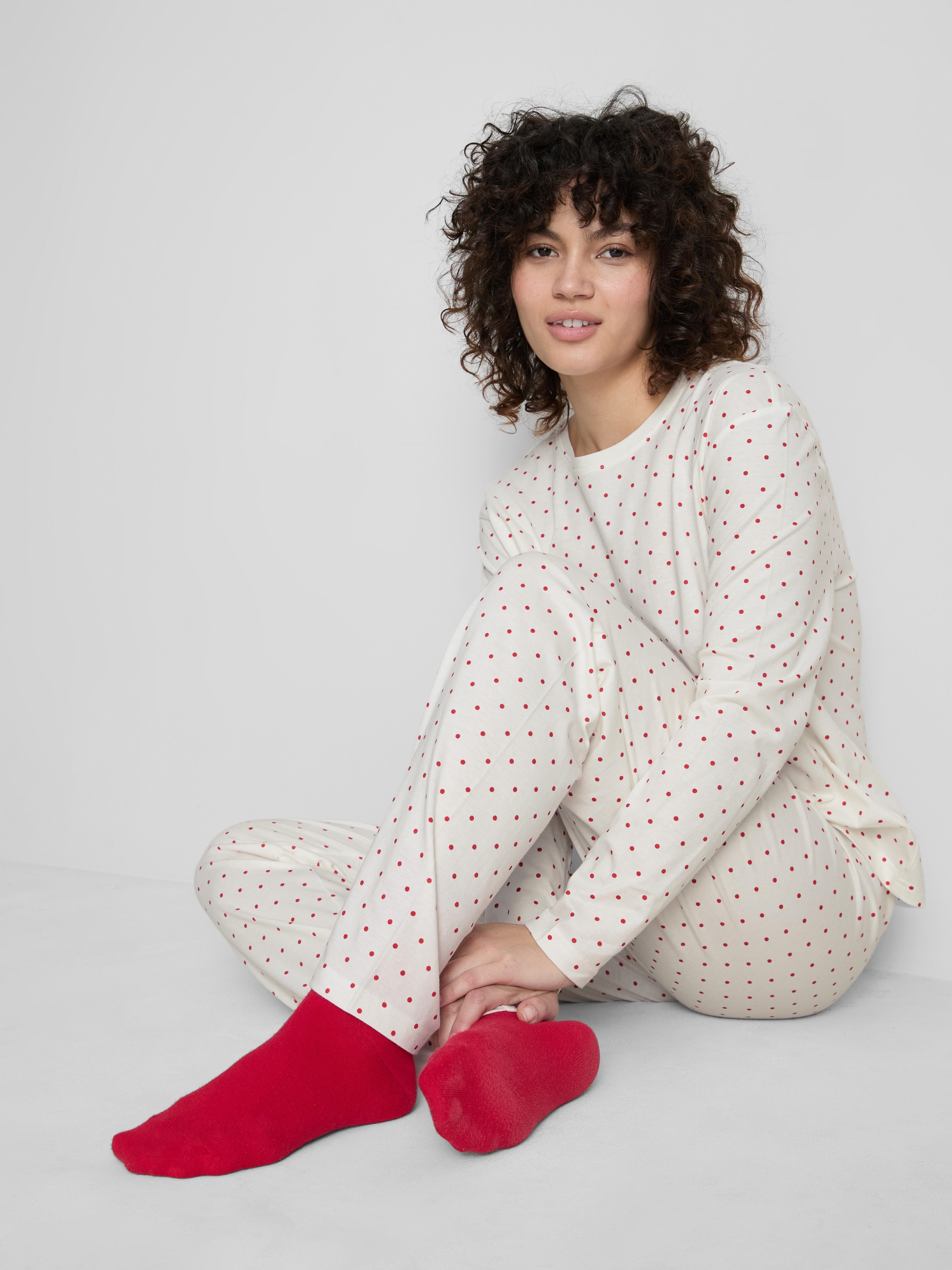 Cotton Polka Dot Printed Pajamas