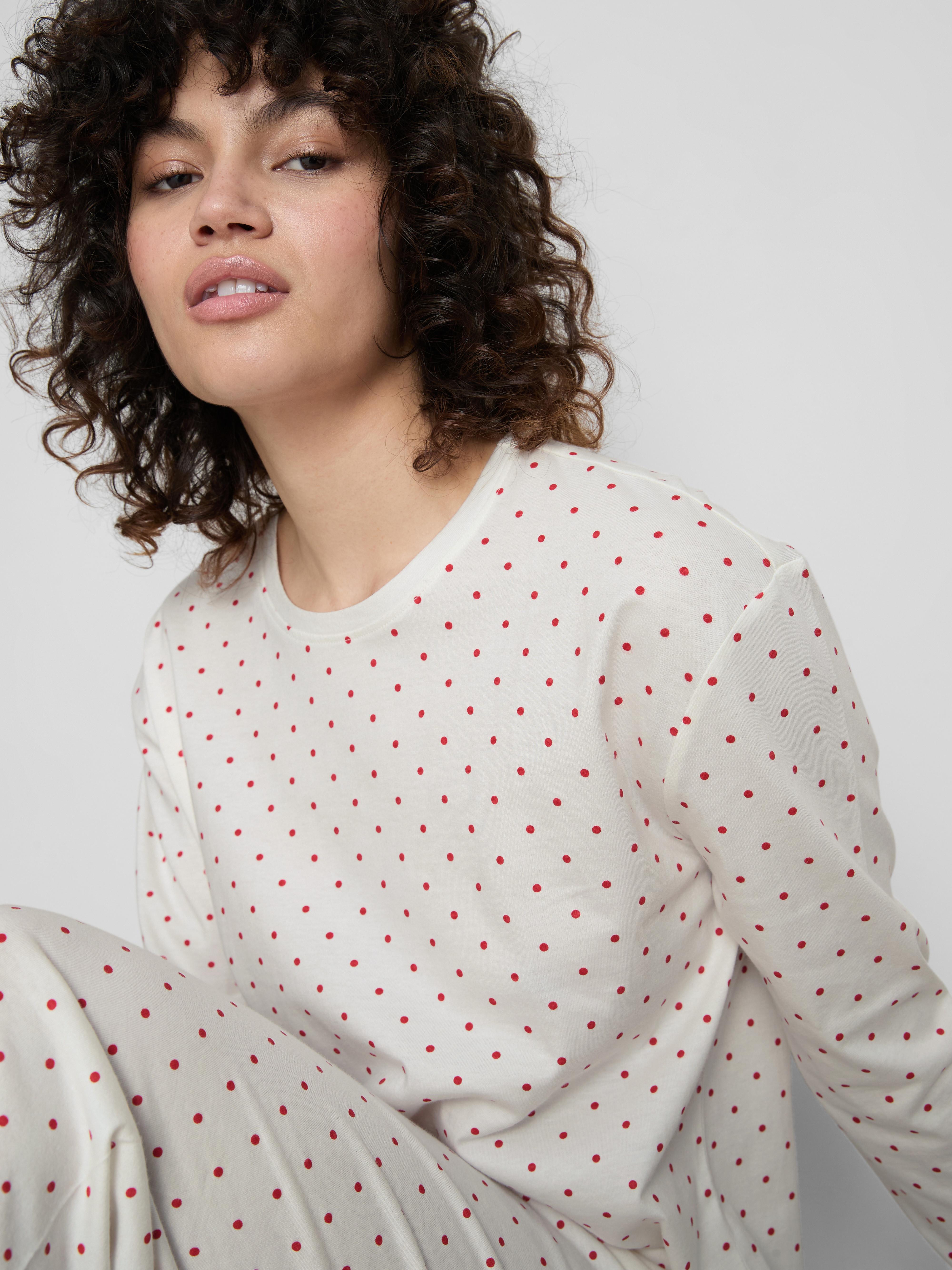 Cotton Polka Dot Printed Pajamas