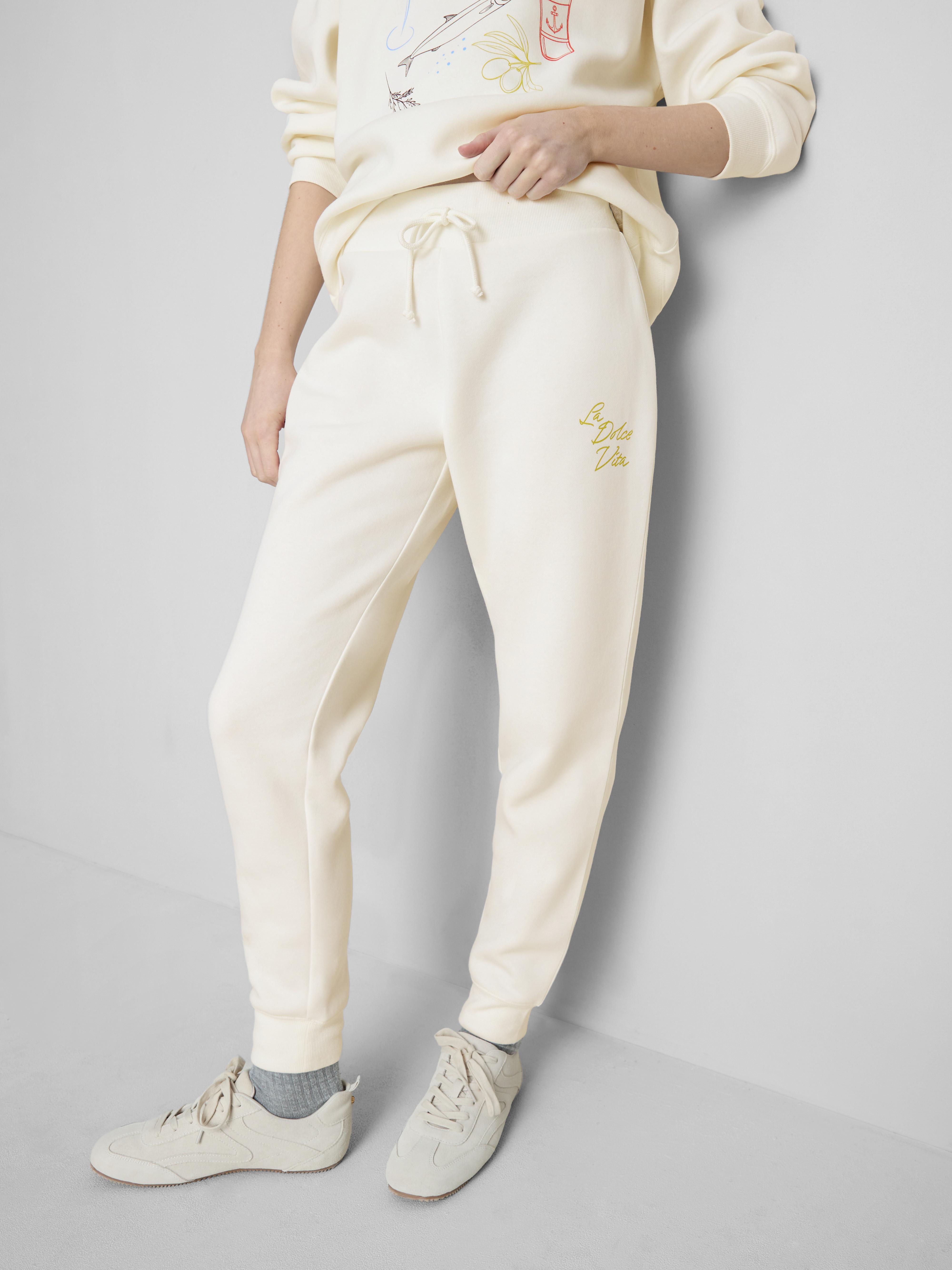 Cotton Blend Printed Skinny Joggers