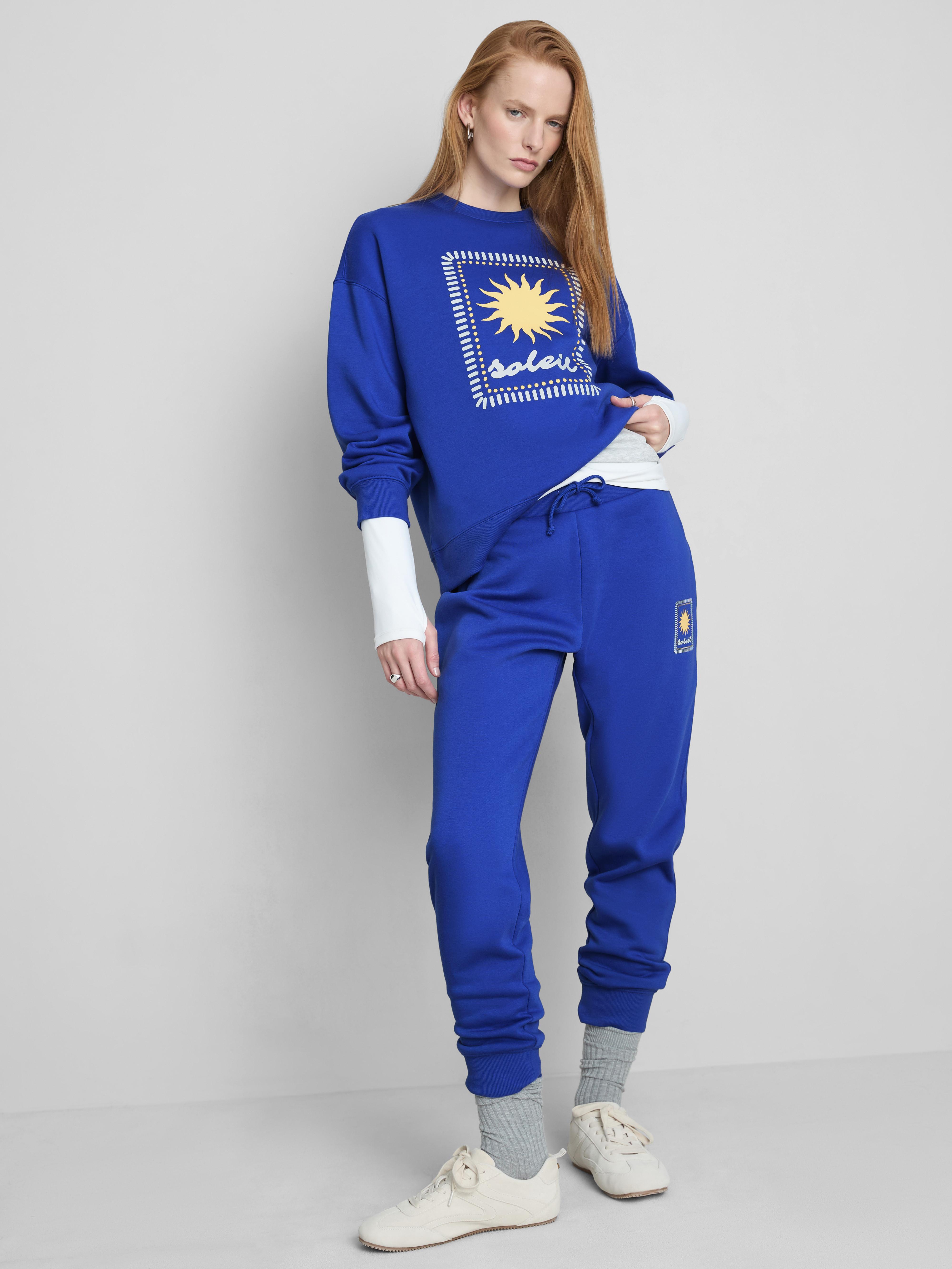 Cotton Blend Printed Skinny Joggers