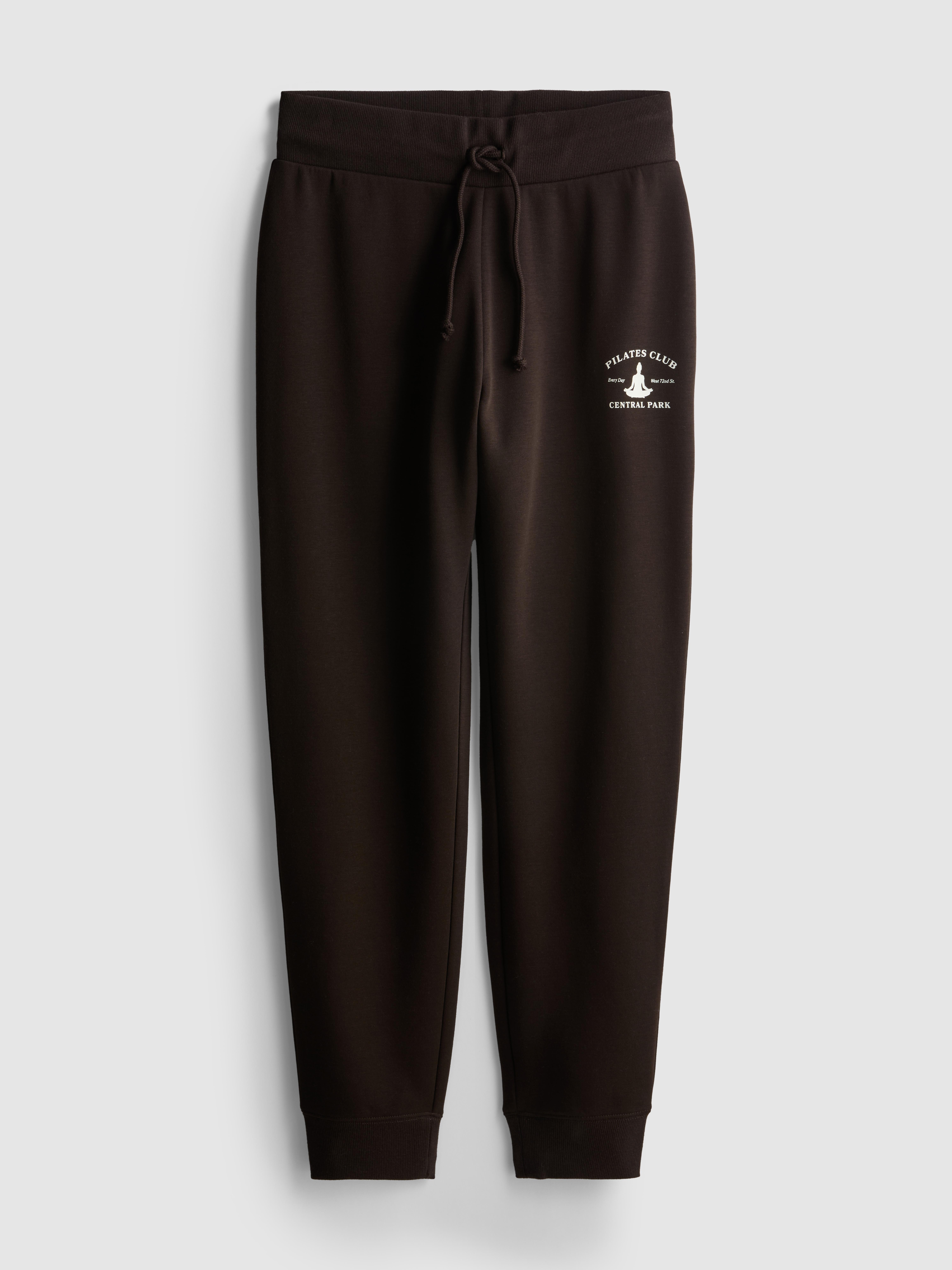 Women's Chocolate Cotton Blend Printed Skinny Joggers