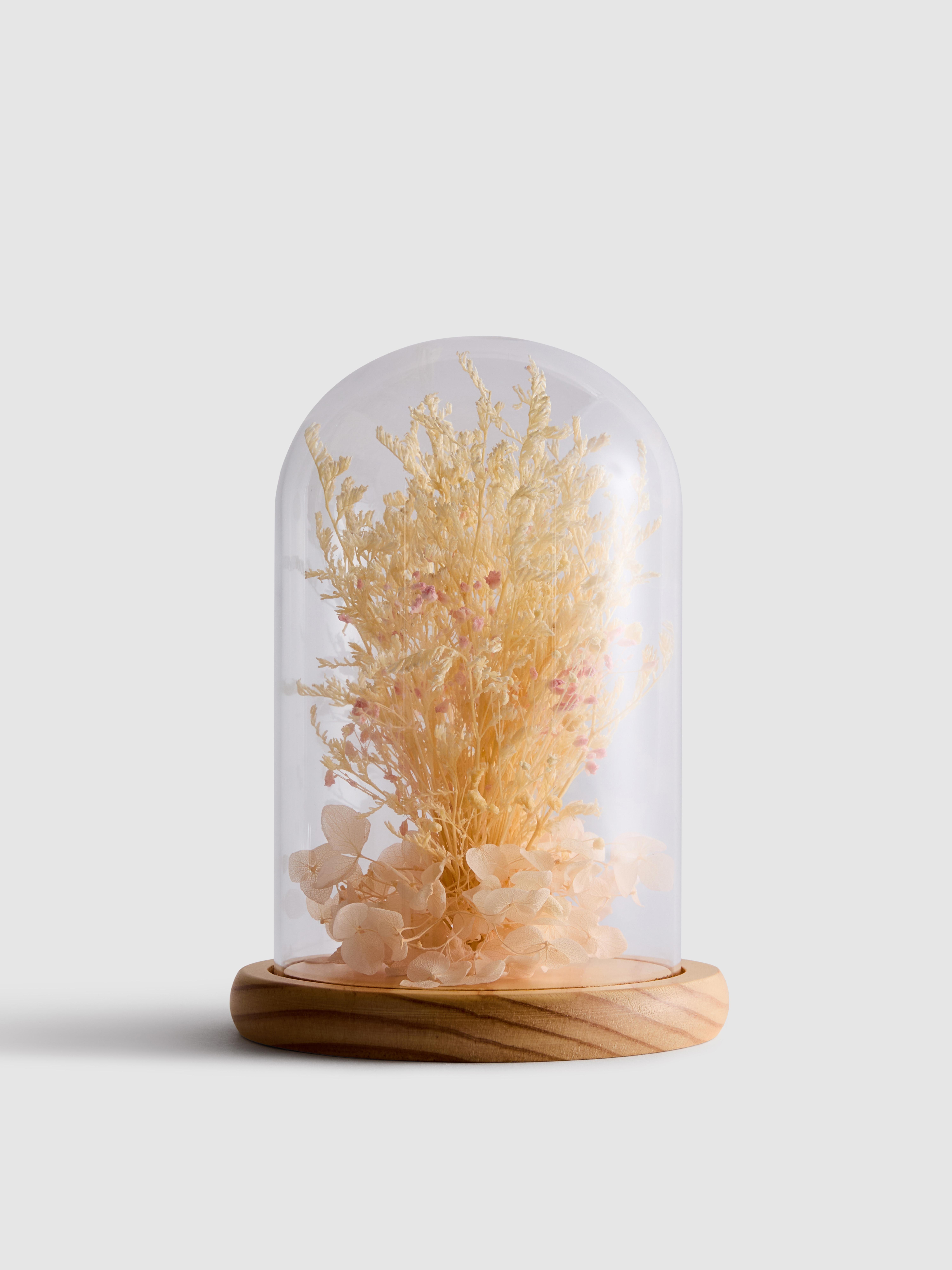 Faux Floral Terrarium Ornament