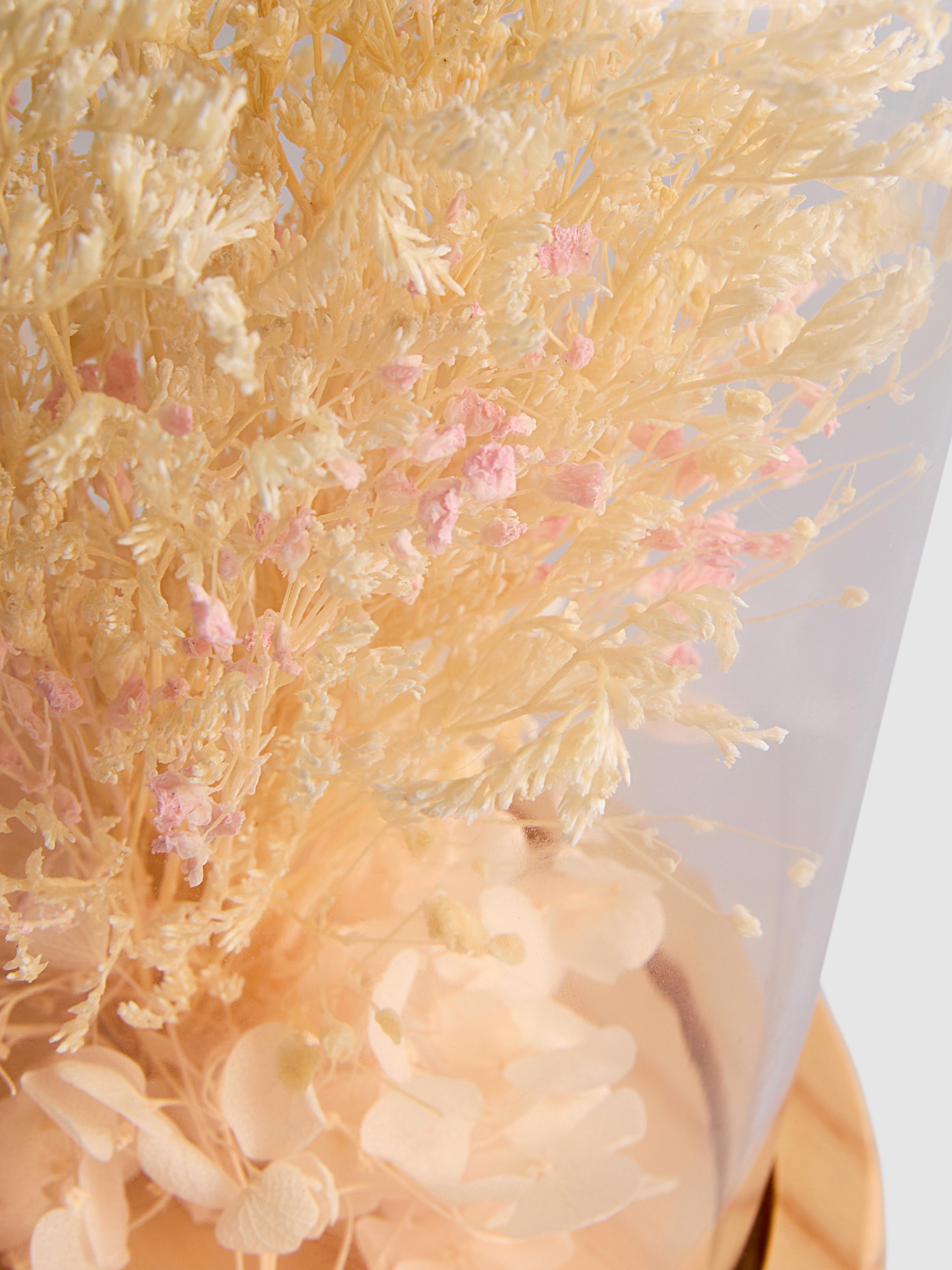 Faux Floral Terrarium Ornament