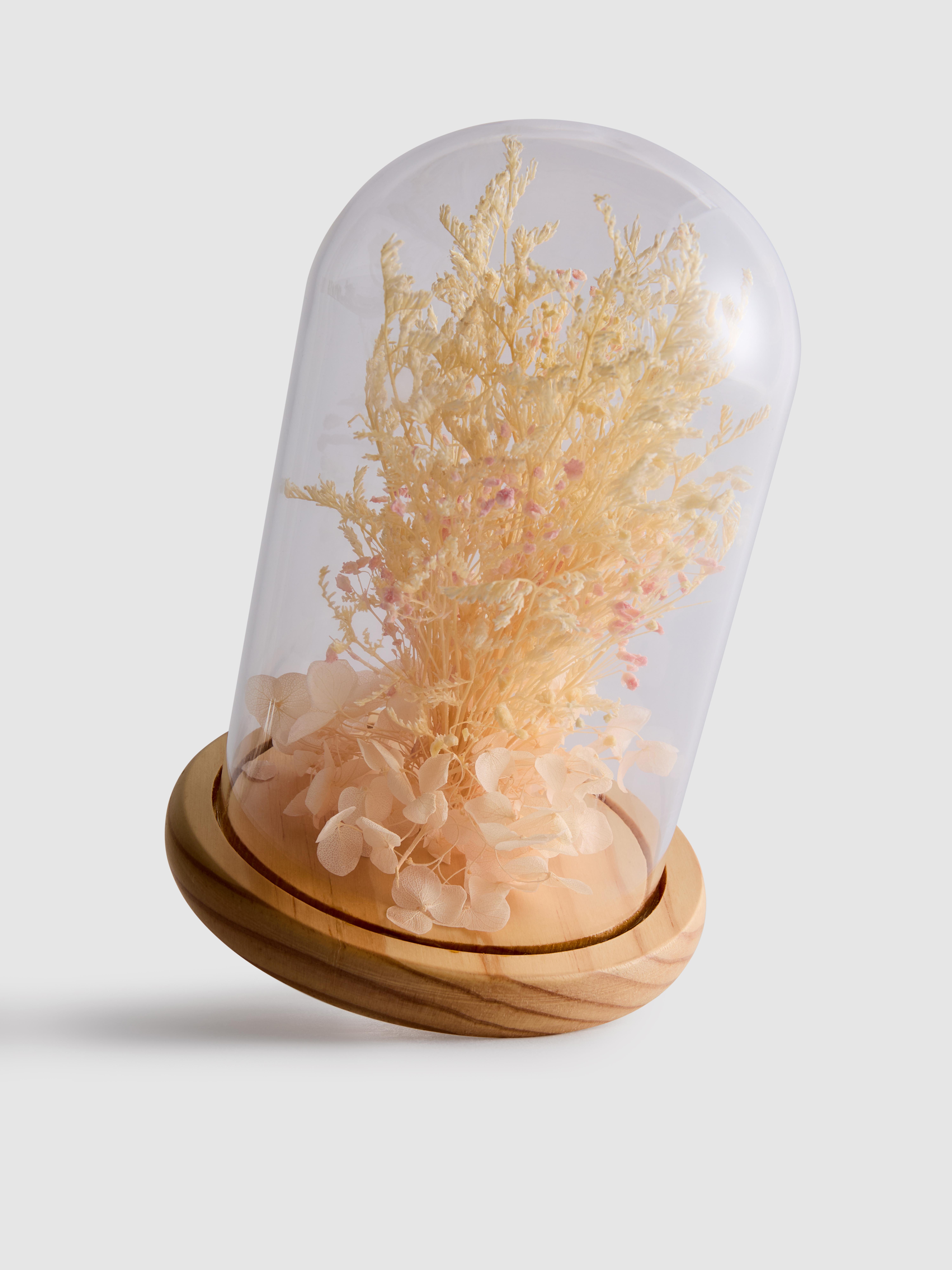 Faux Floral Terrarium Ornament