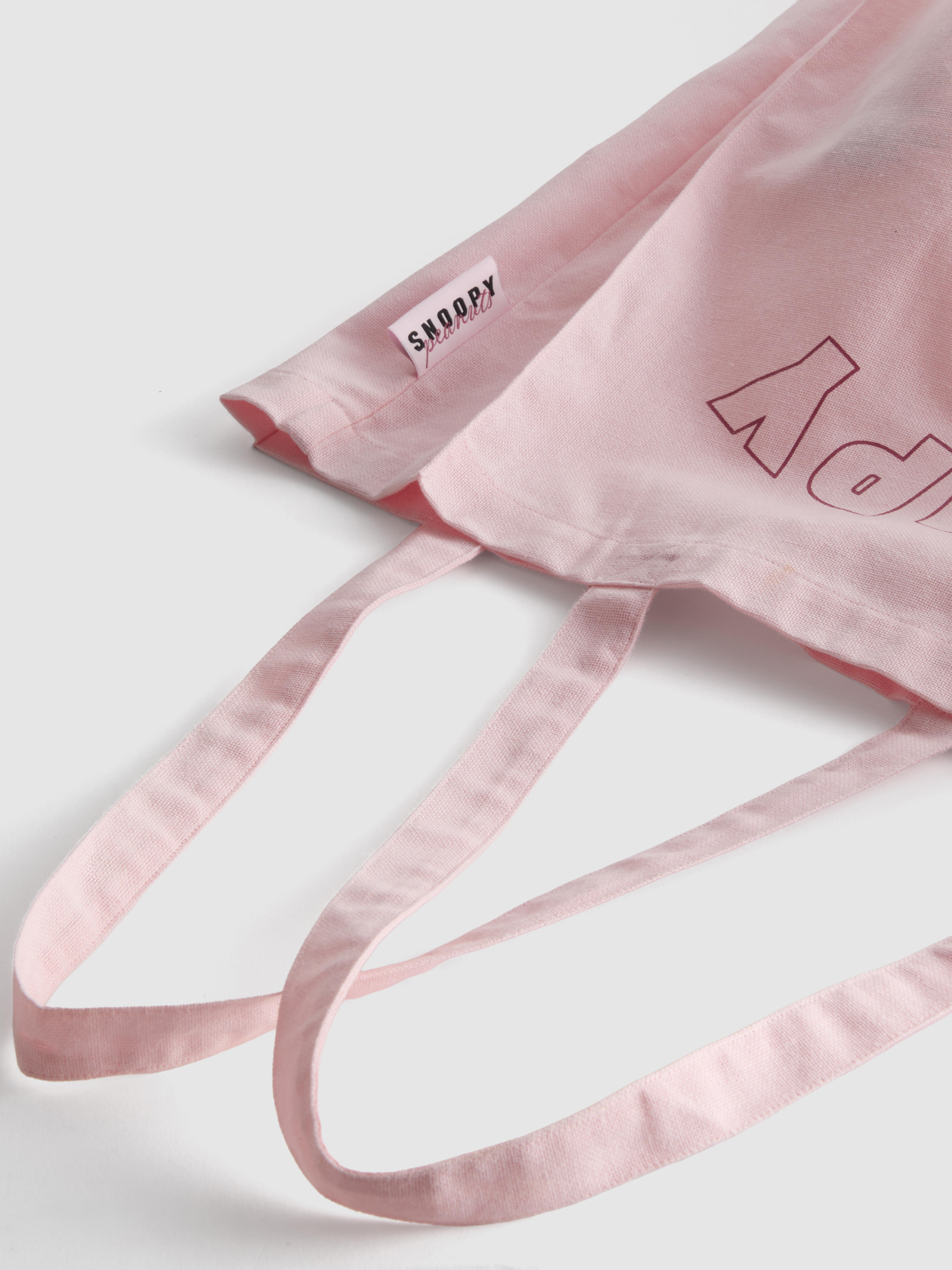 Women's Pink Snoopy Cotton Canvas Tote Bag