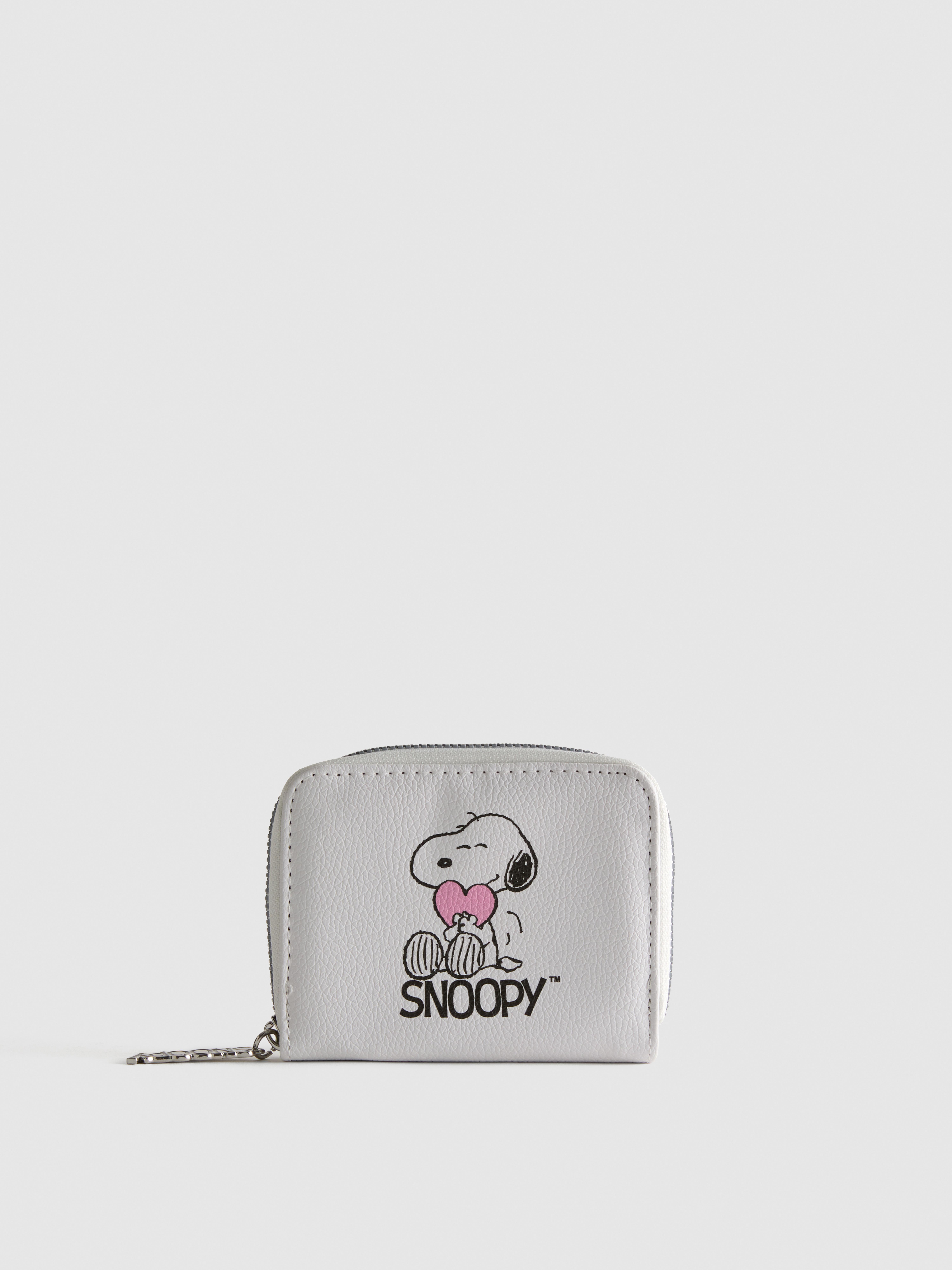 Women's Ivory Snoopy Zip Purse